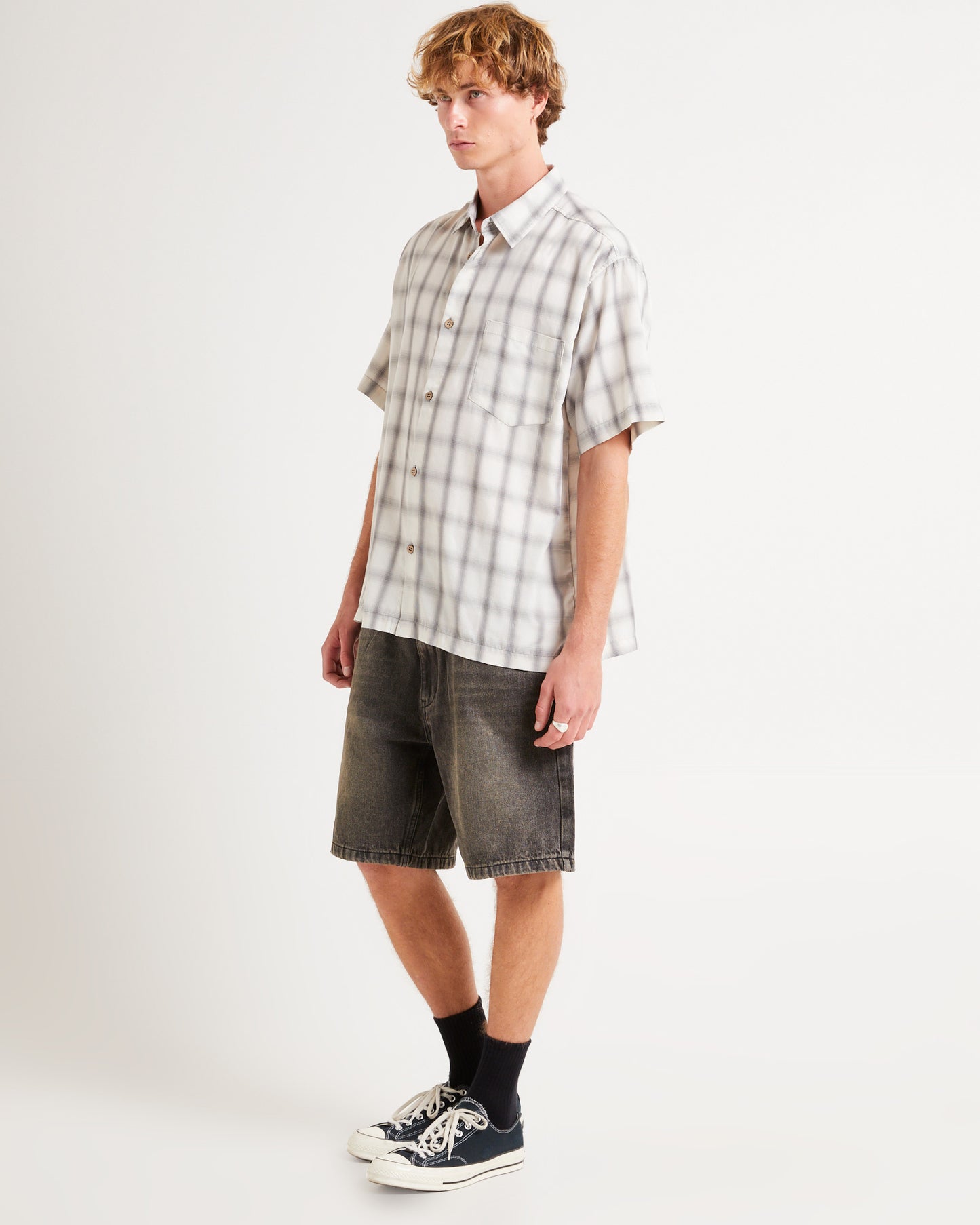 Dazed Ombre Check Short Sleeve Shirt