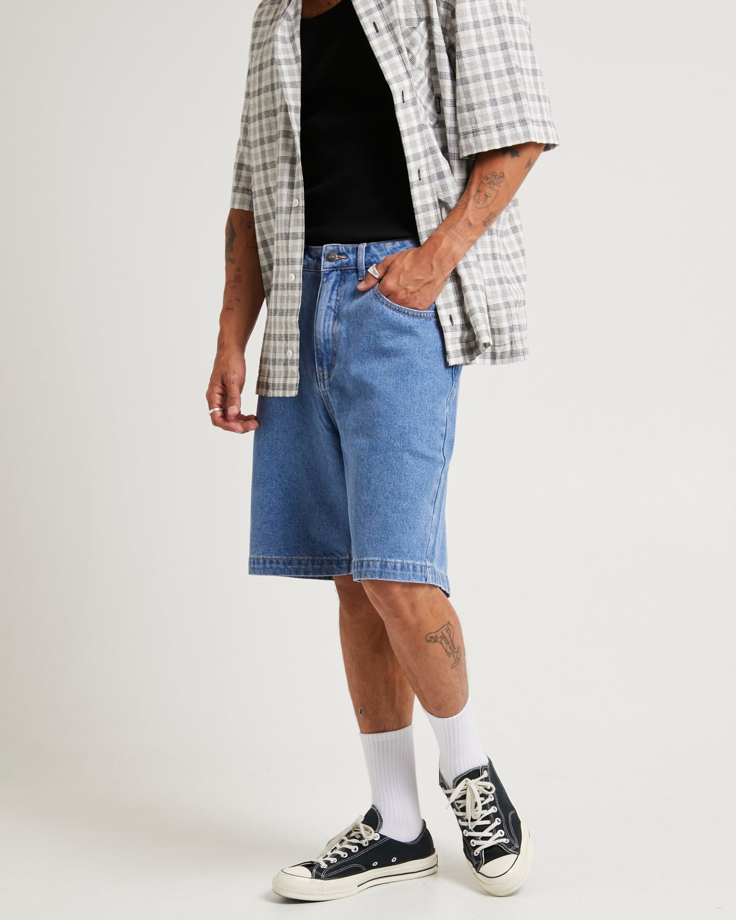 Lil C Denim Baggy Shorts 22"