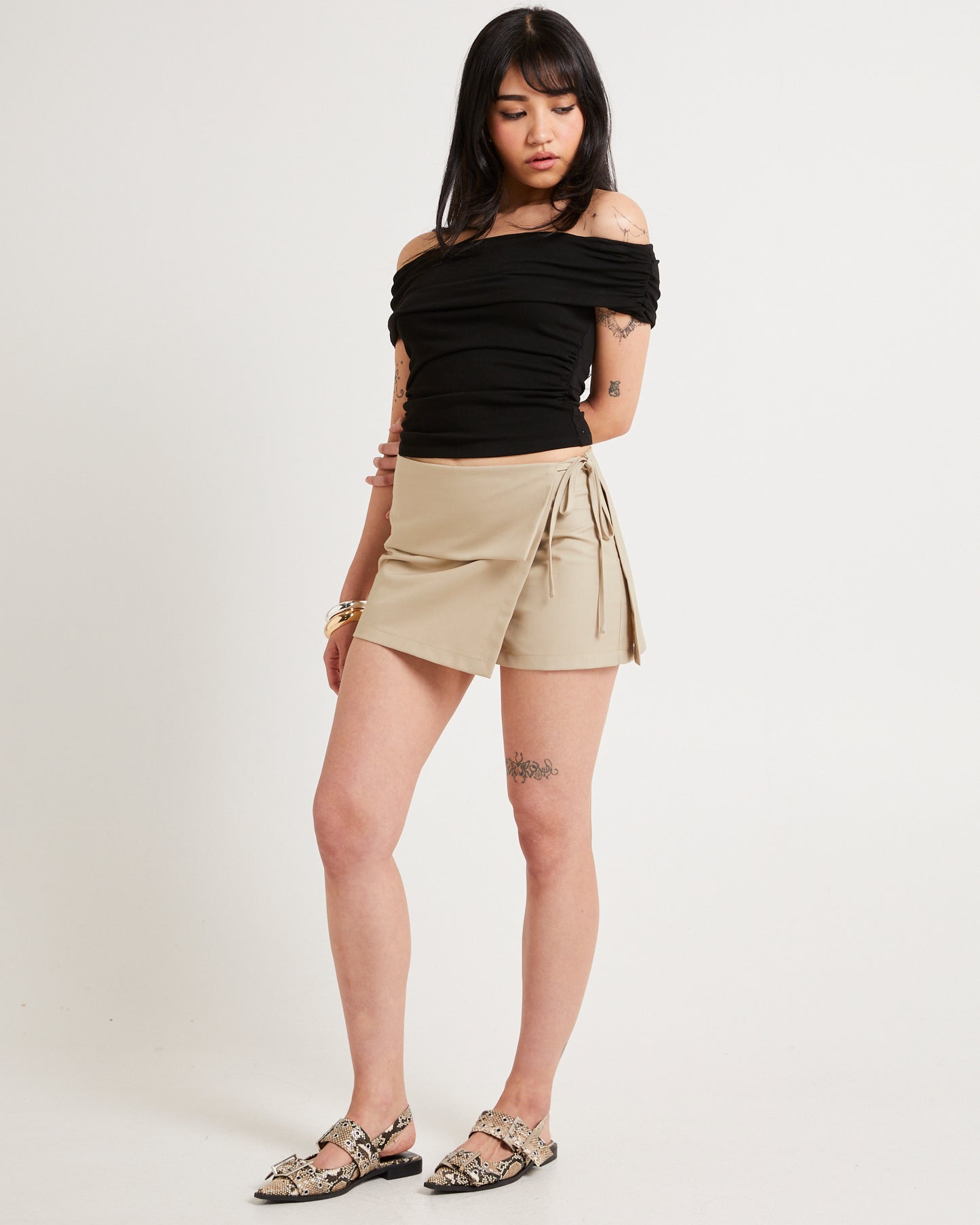 Maeve Tailored Wrap Skort