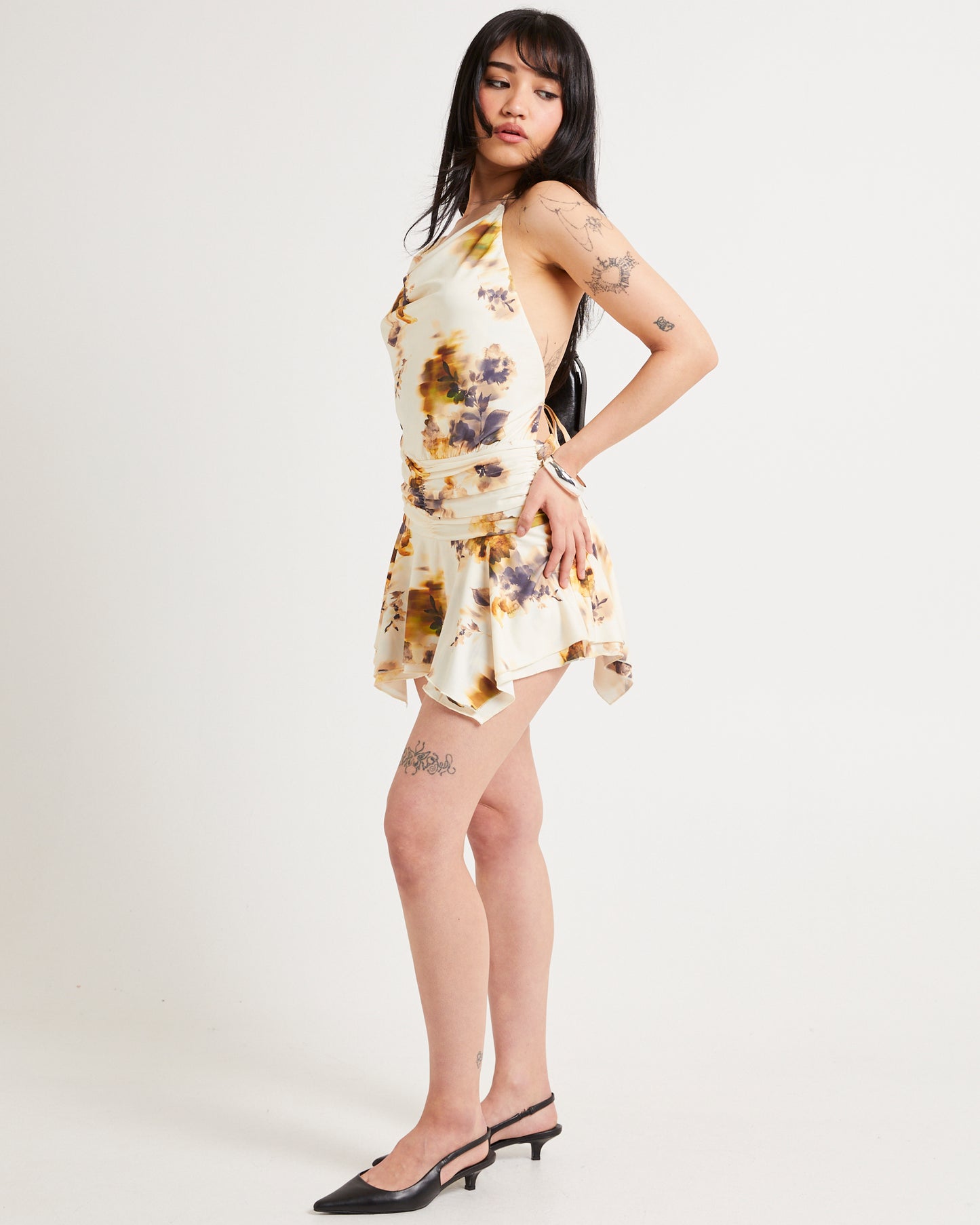 Chloe Halter Cowl Neck Dress