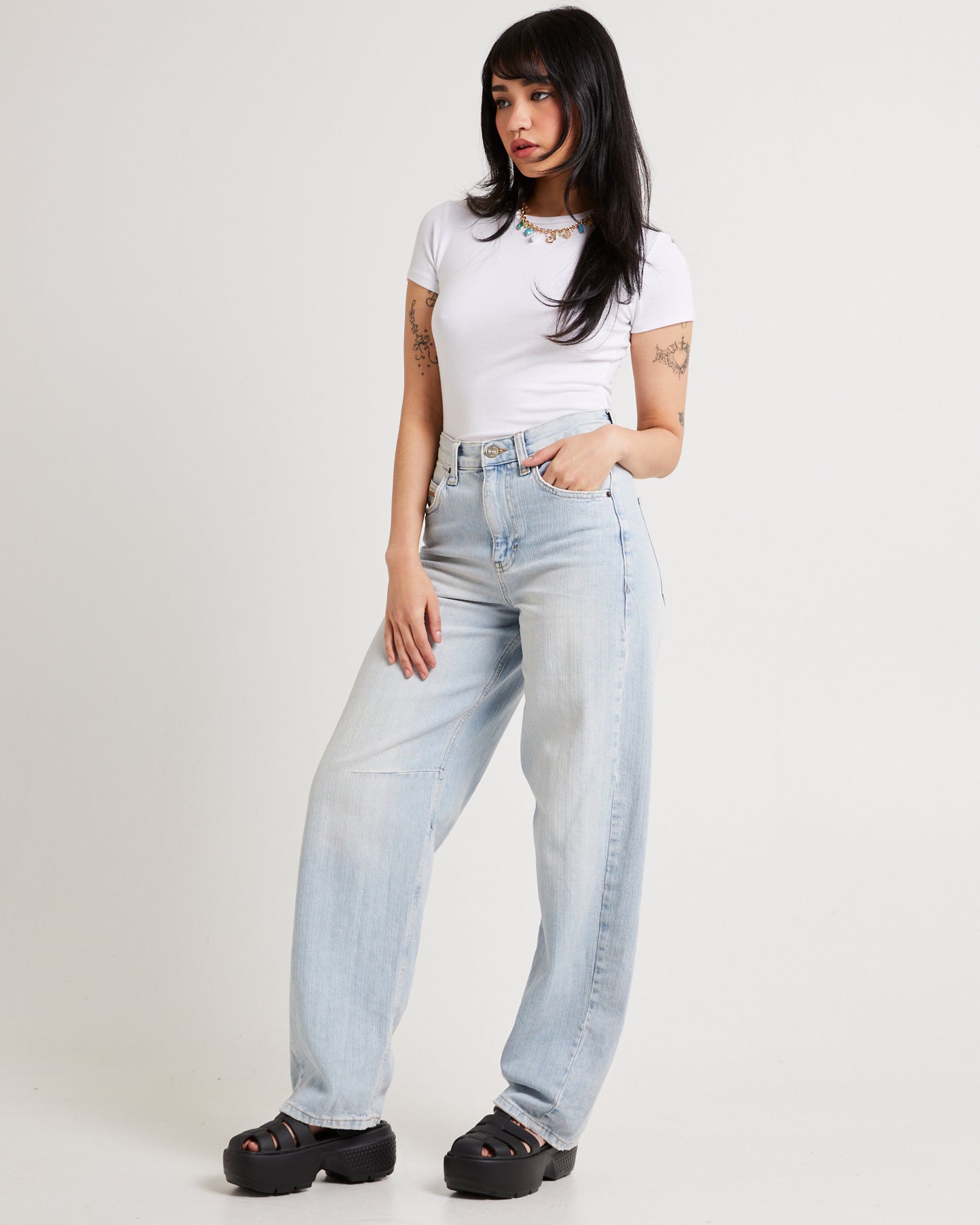 Jaquard Stripe Logan Jeans