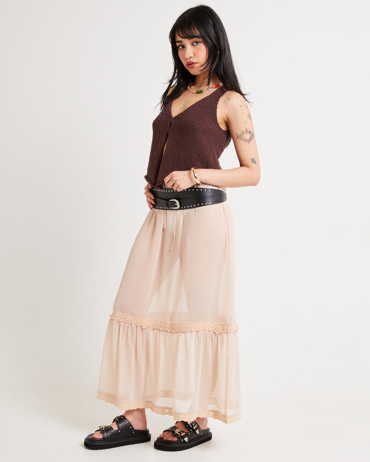 Bel Boucle Vest Top BROWN