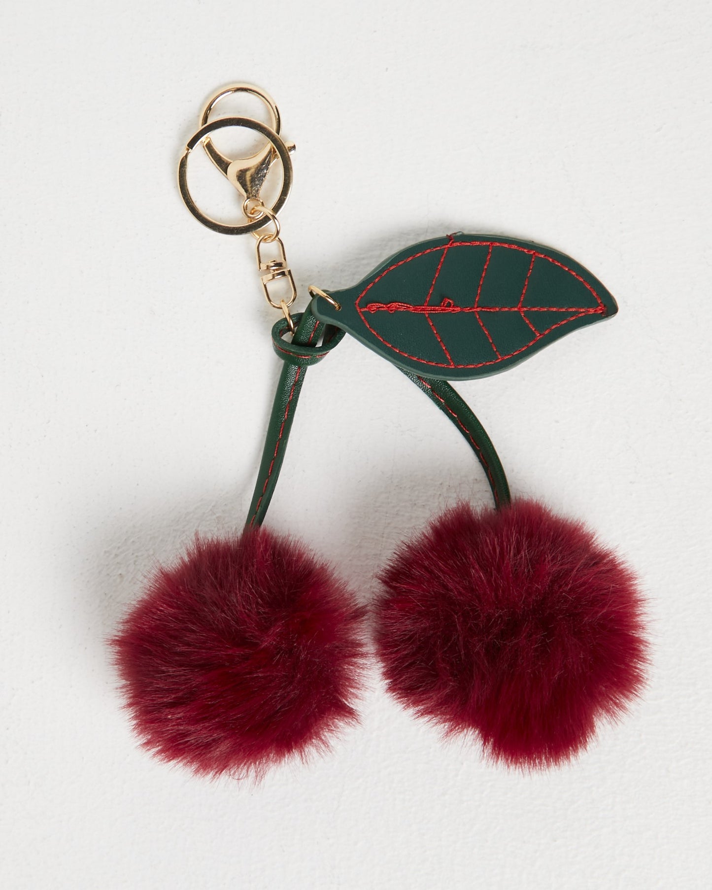 Fluffy Cherry Keyring