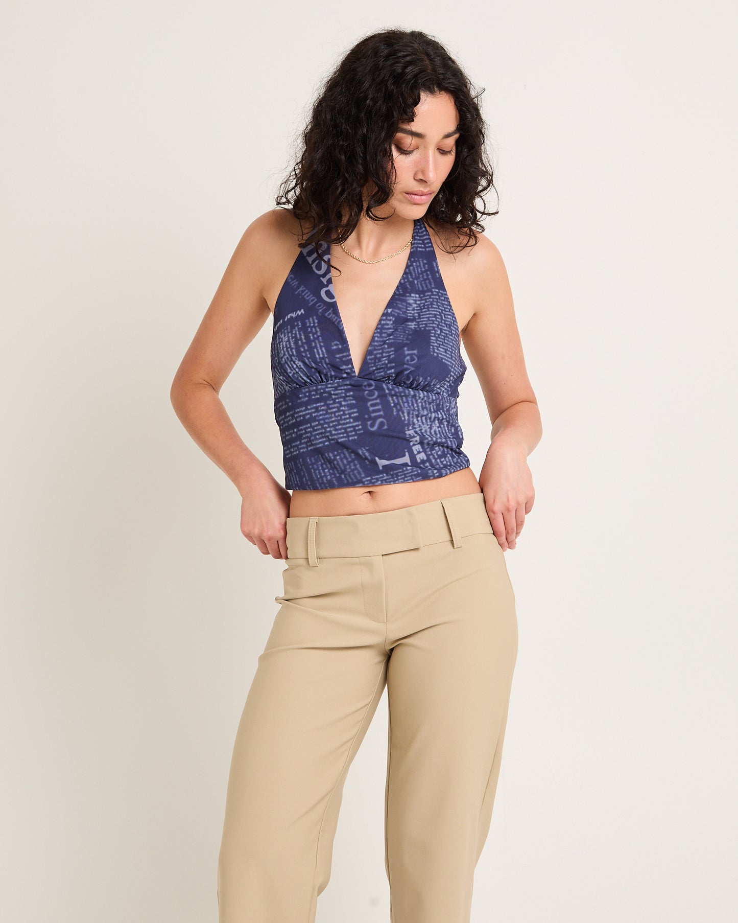 Newspaper Halter Top