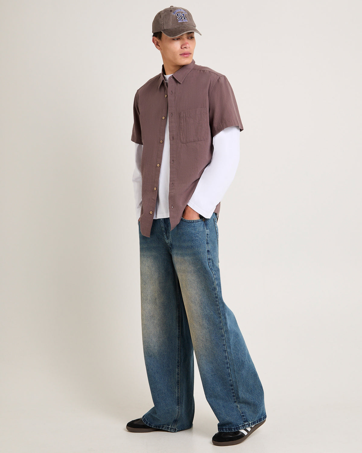 Louie Short Sleeve Shirt BROWN