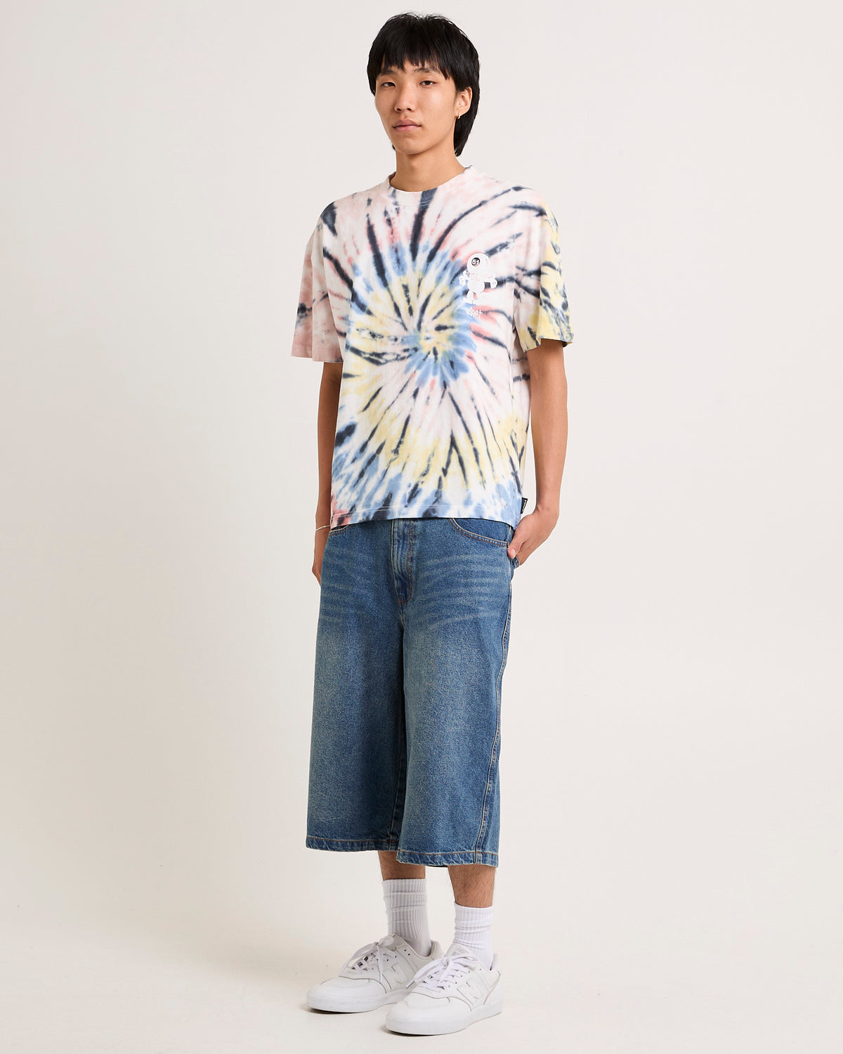 Snooker Tie Dye Cropped T-Shirt MULTI