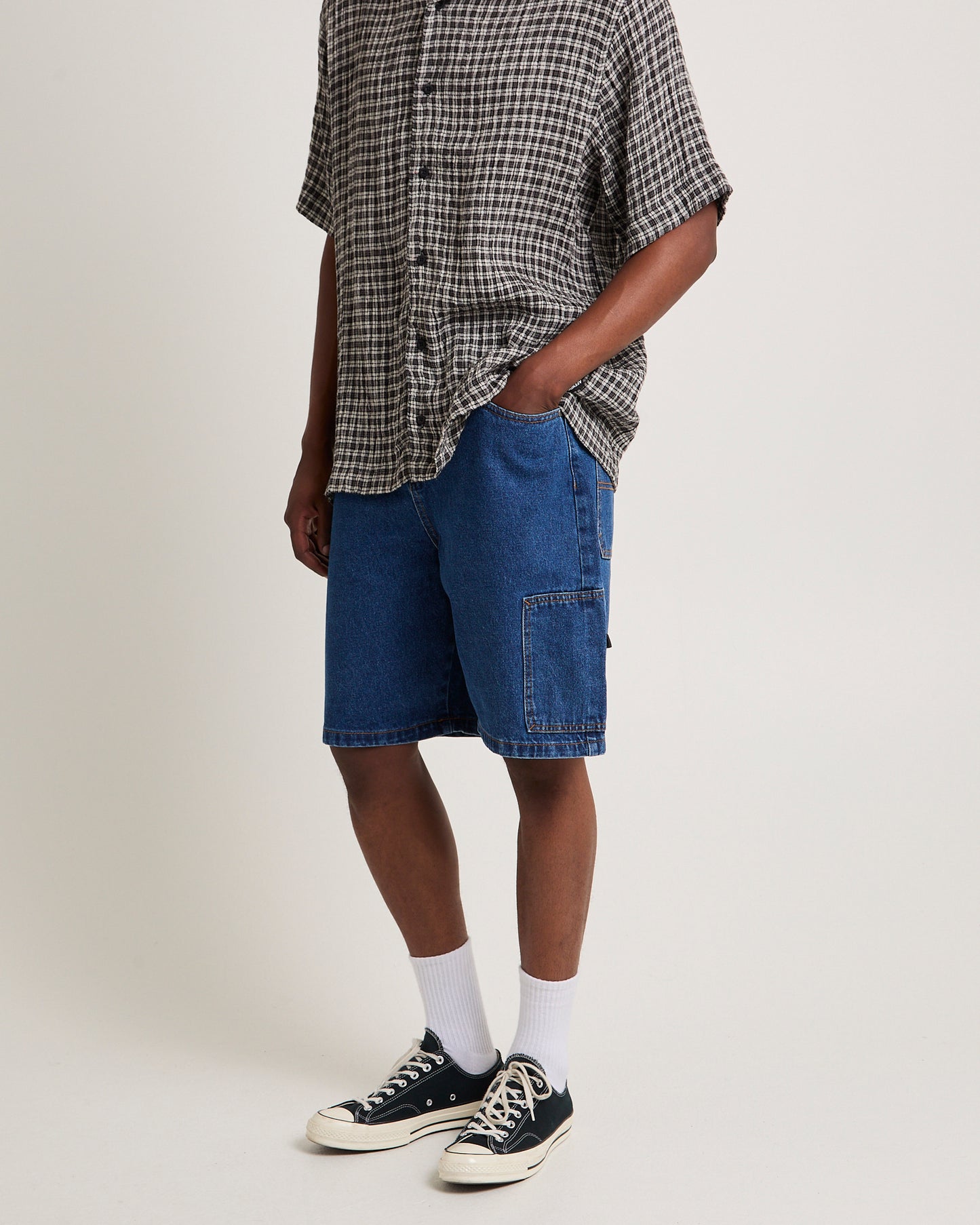 Scorched Harper Denim Baggy Fit Carpenter Shorts