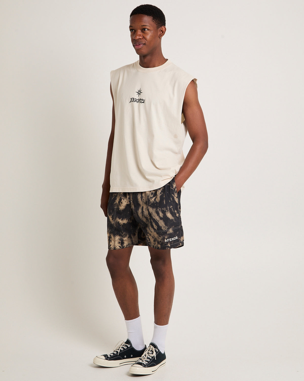 Tie Die Baywatch Swim Shorts Sand