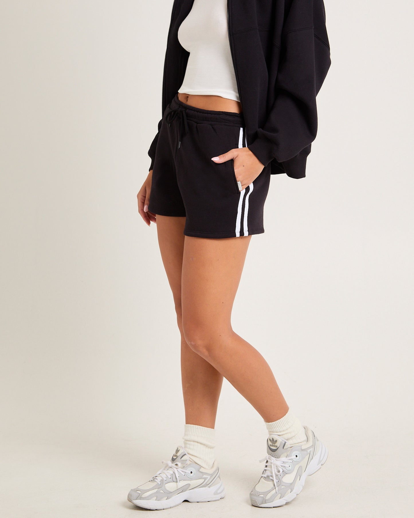 Subtitled Fleece Shorts