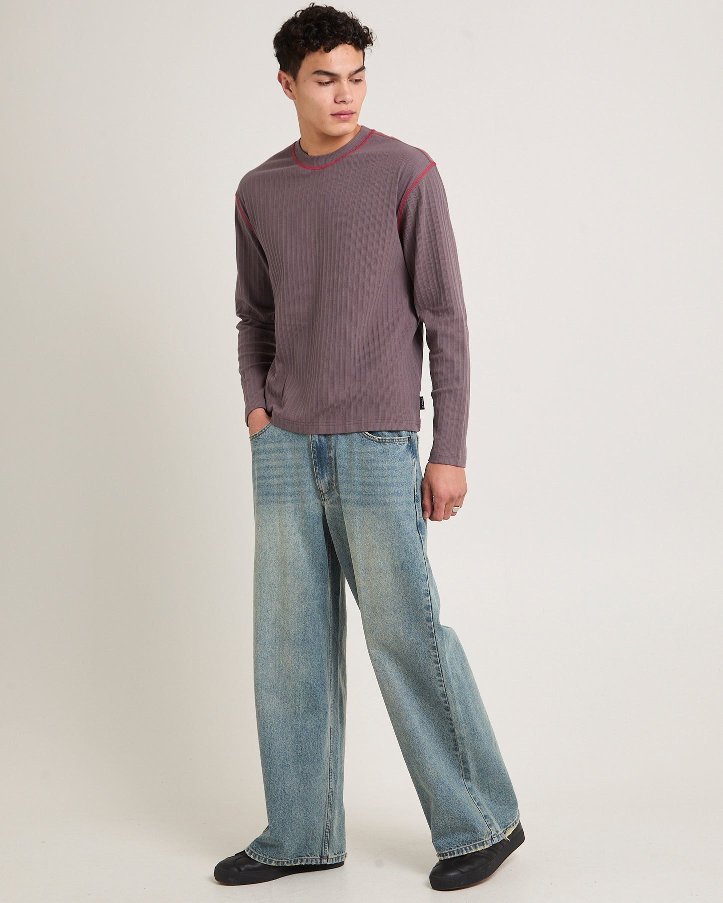CCTV Rib Long Sleeve Shirt