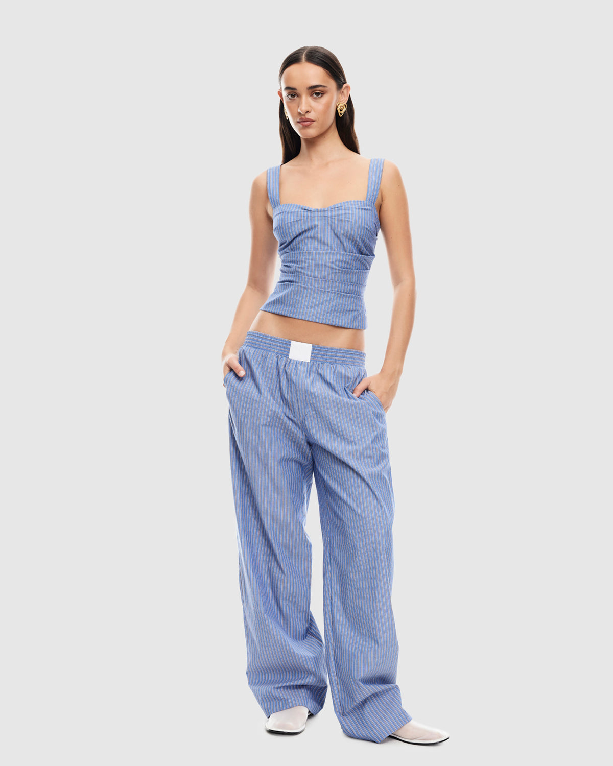 Cobain Pants NAVY STRIPE