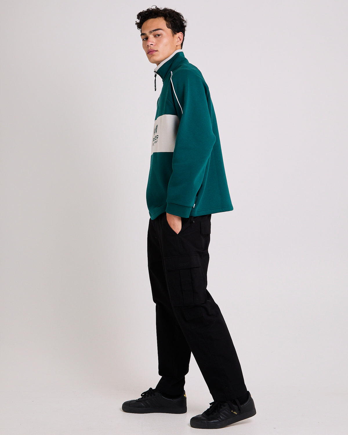 Global Quater Zip Fleece GREEN