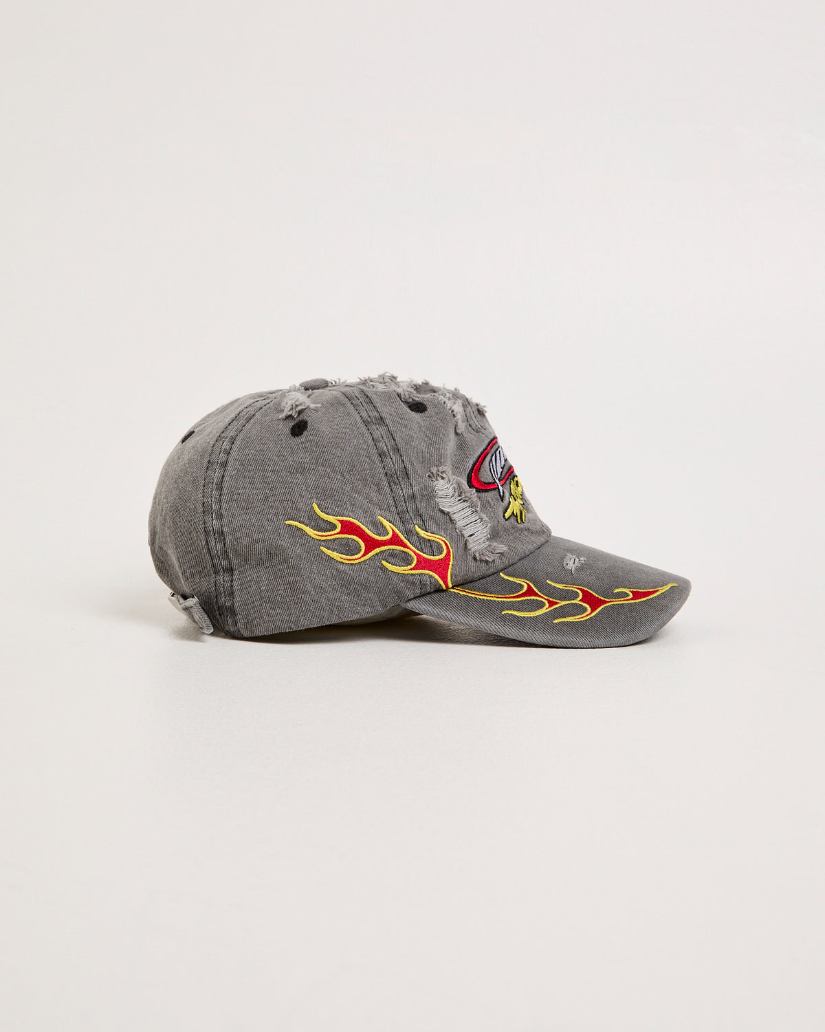 Flaming Heck Cap WASHED BLACK