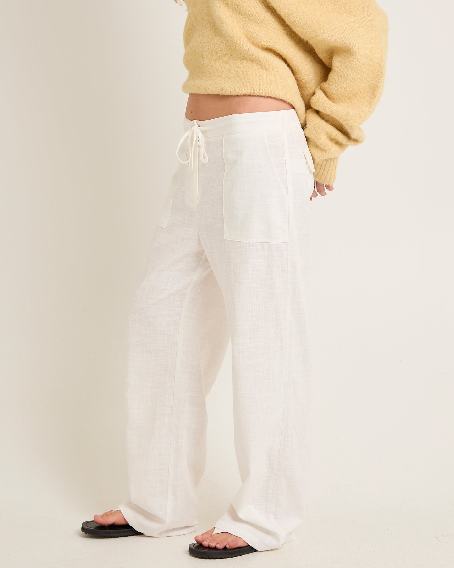 Lenny Linen Patch Pocket Pants