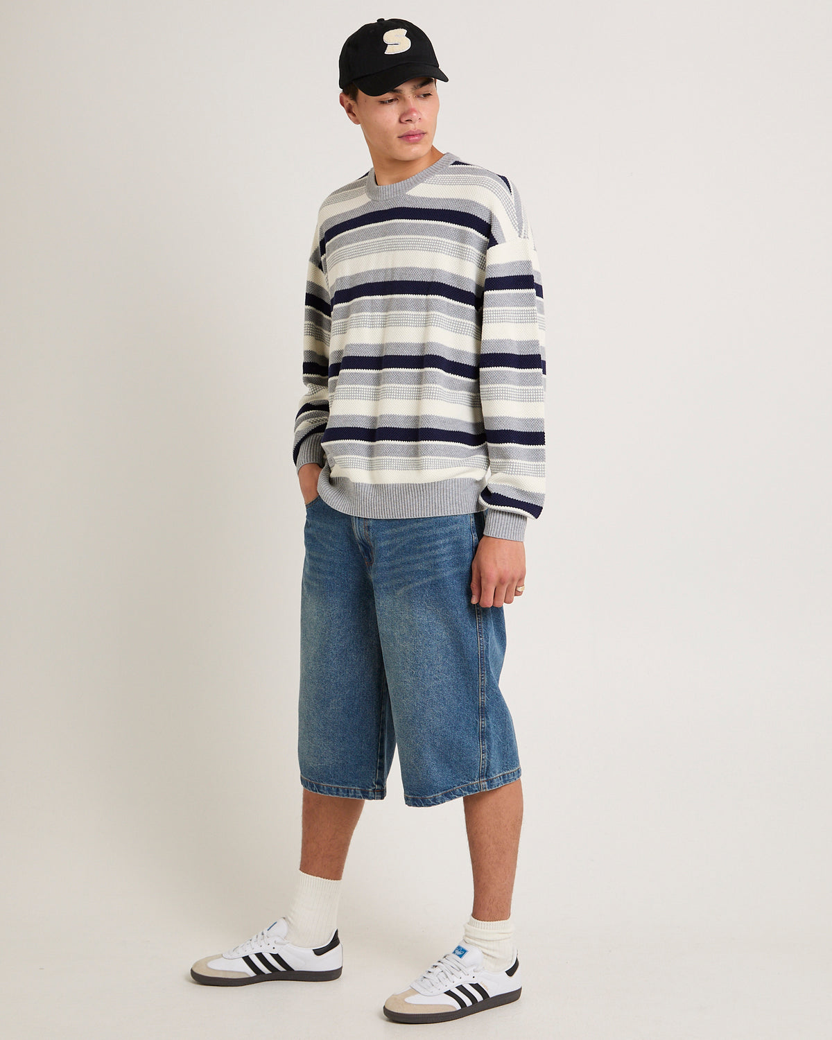 Workers Knit Crew Sweater GREY