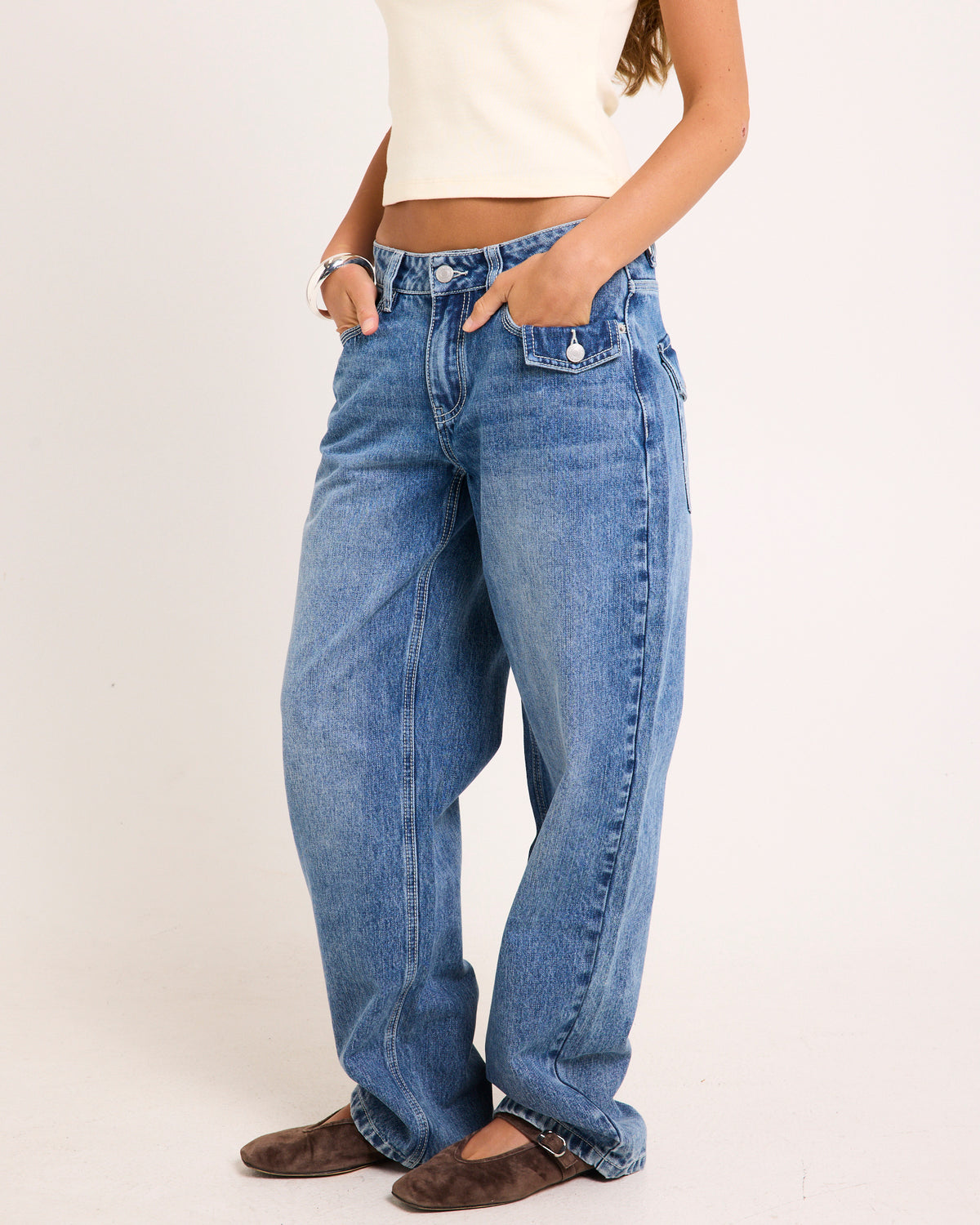 Low Rise Bobby Y2K Denim Jeans RINGSPUN BLUE