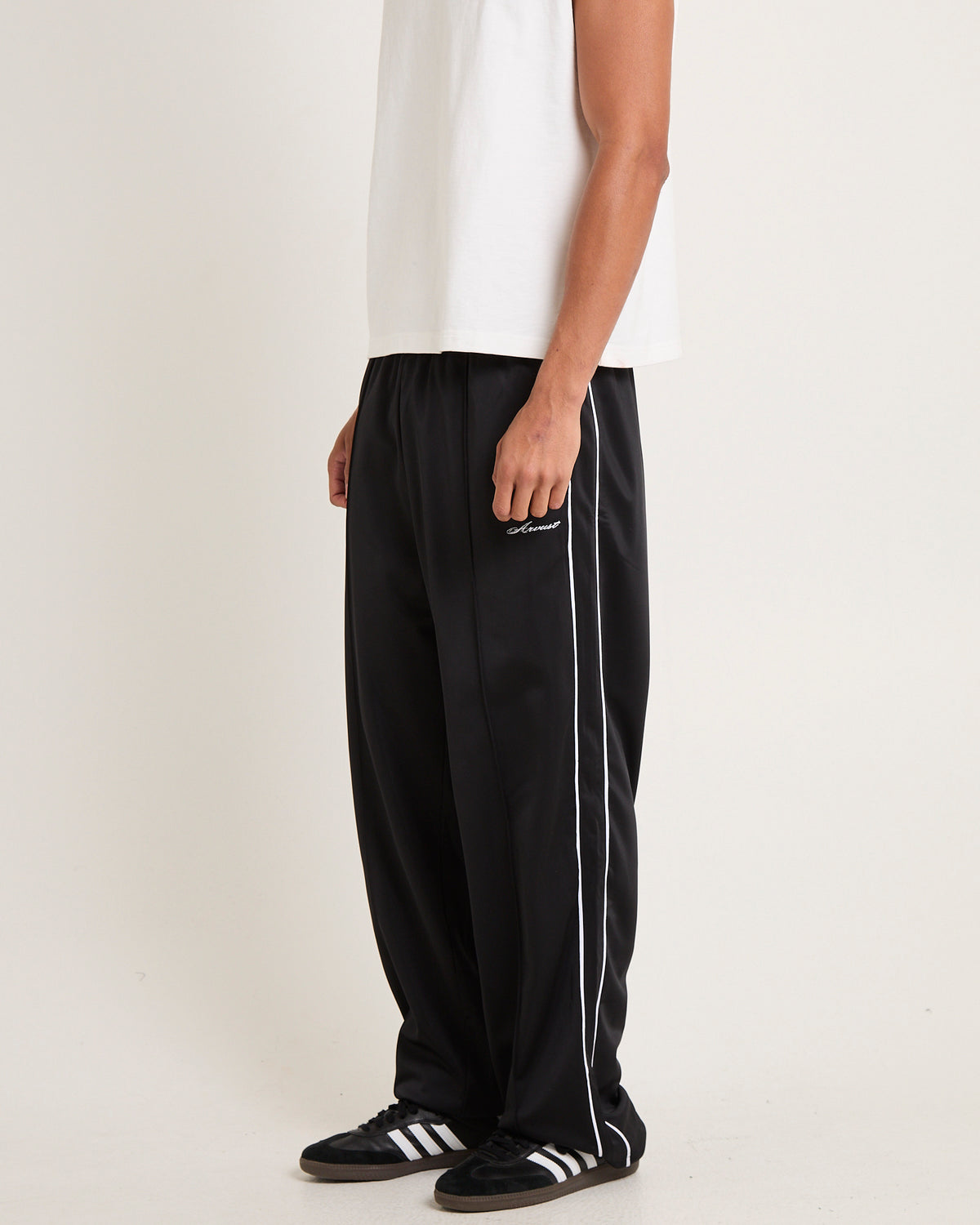 Script Tricot Track Pants BLACK