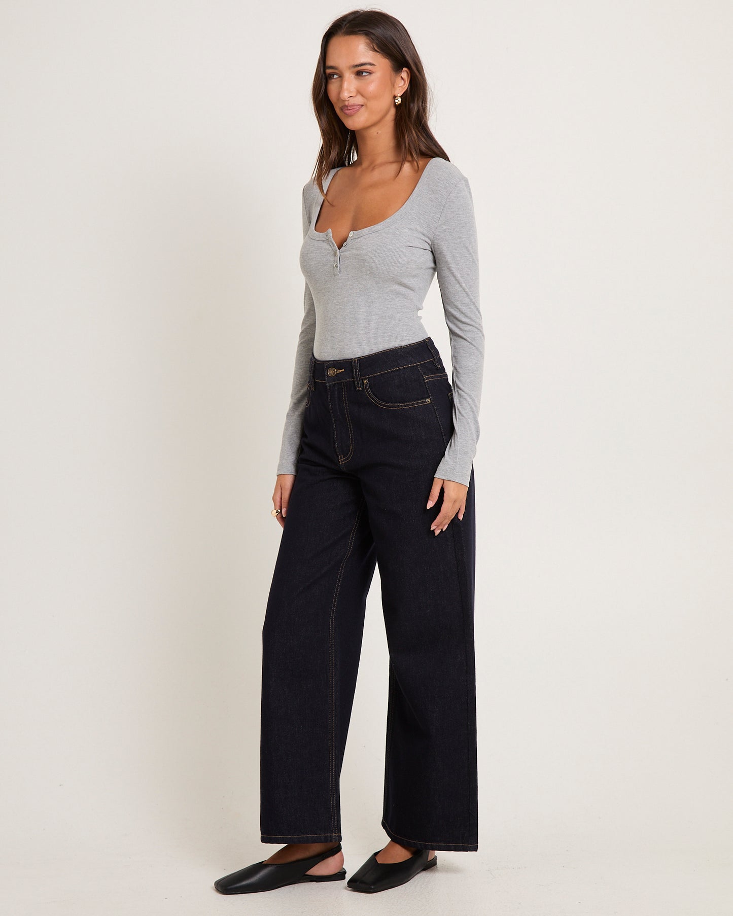 Soft Knit Rib Button Bodysuit