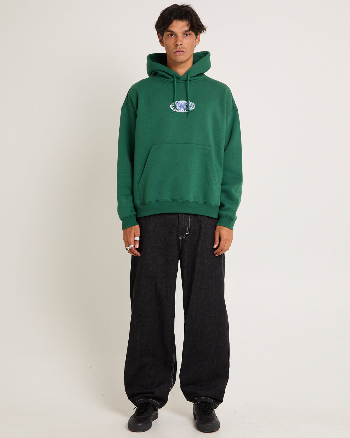 Fisheye Crop Hoodie GREEN