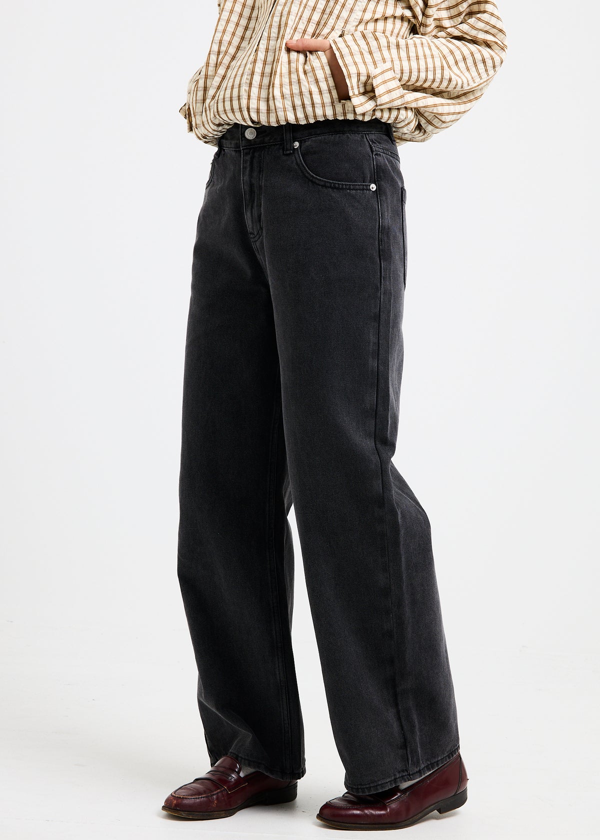 Alexa Mid Rise Denim Jeans Petite Relaxed