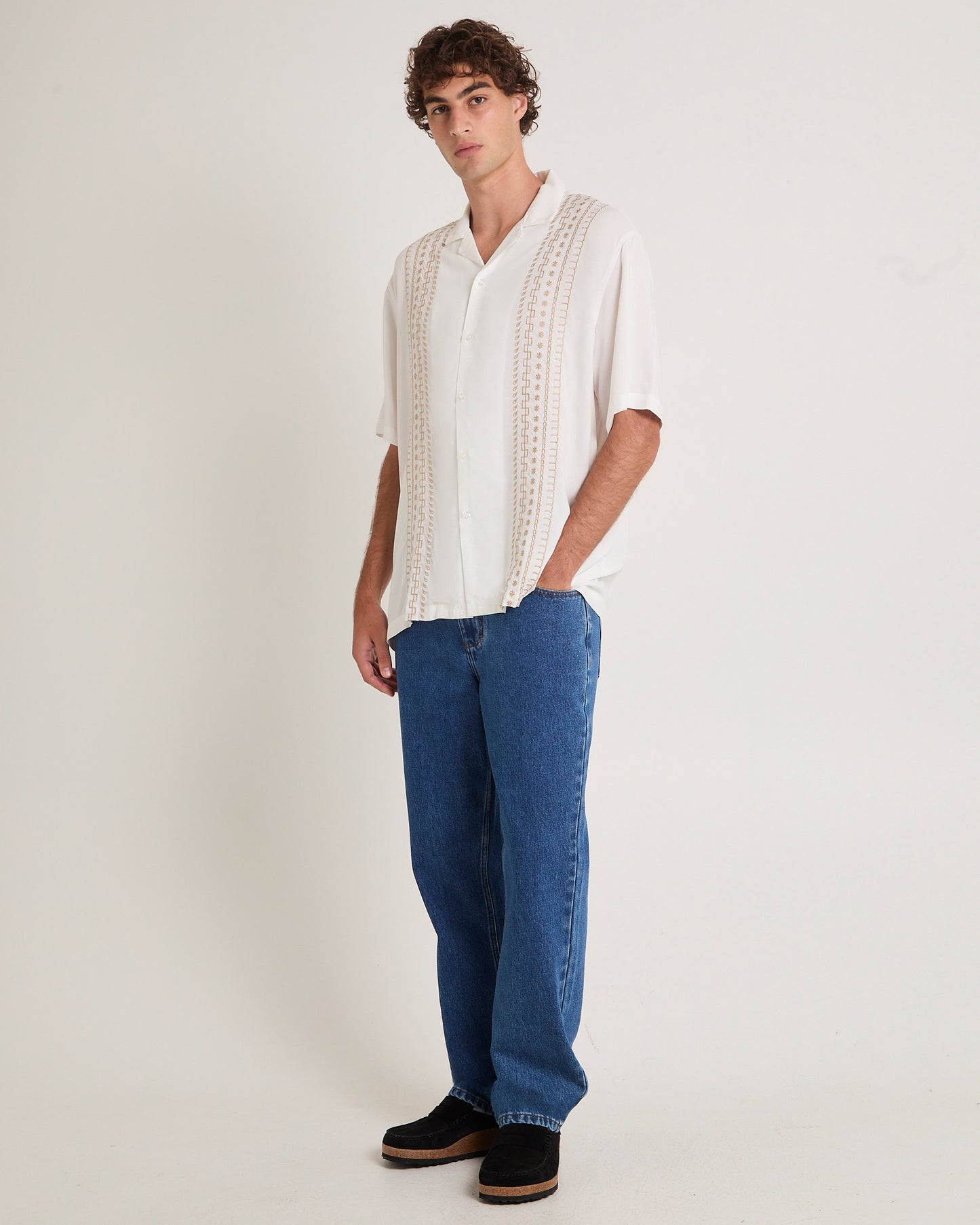 Capri Embroidered Short Sleeve Resort Shirt