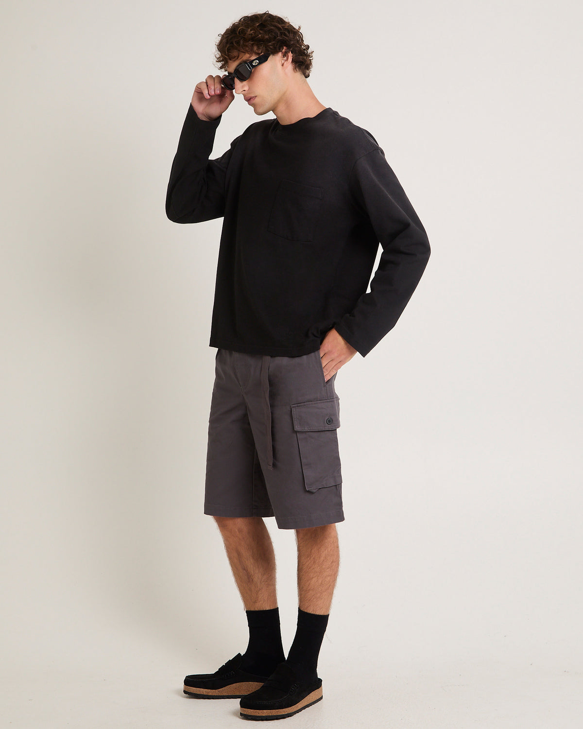 Spray Long Sleeve T-Shirt BLACK