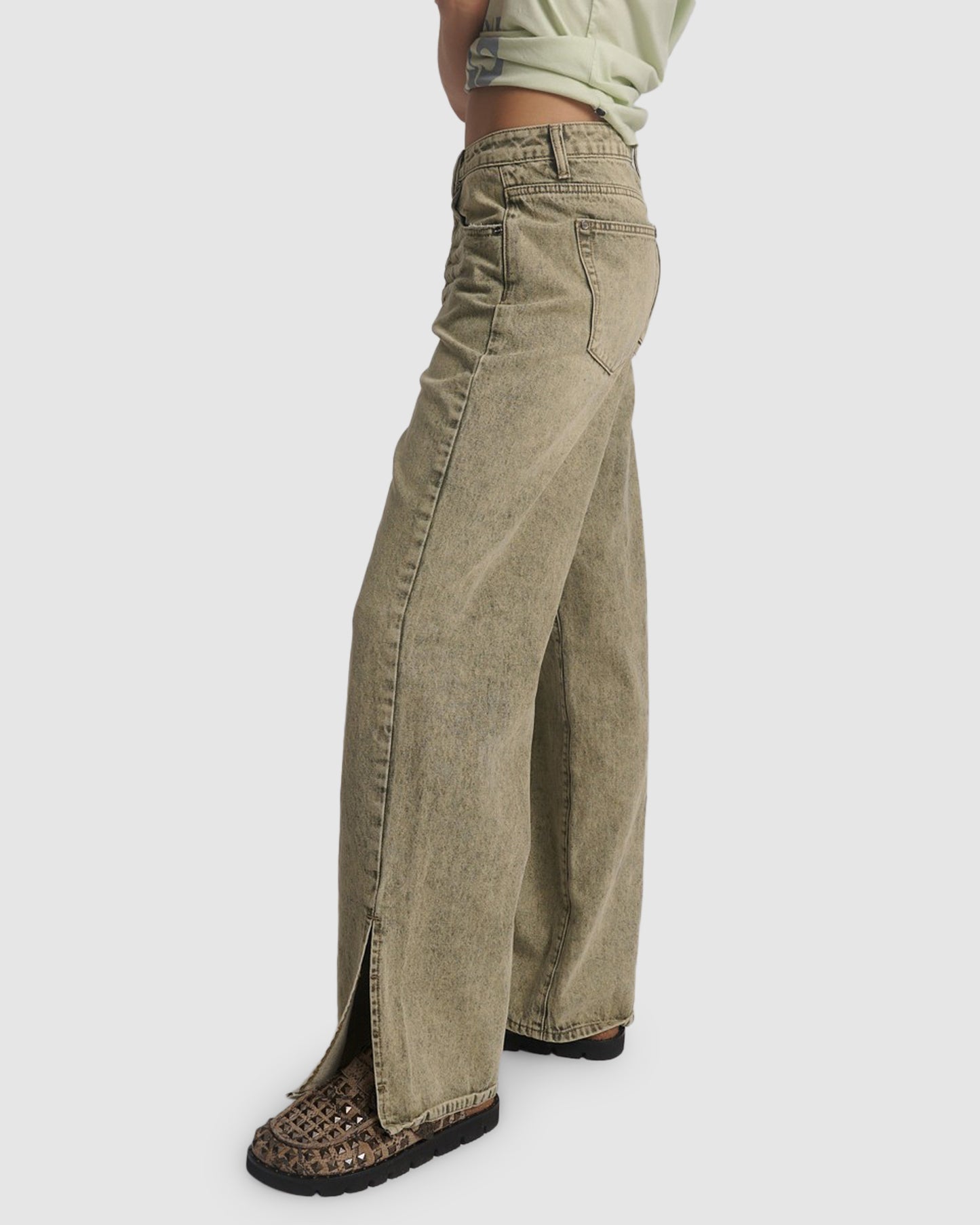 Billie Mid Waist Long Rise Straight Leg Denim Jeans