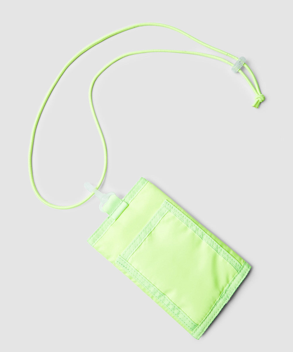 Tactical Neon Neck Wallet Acid Lime