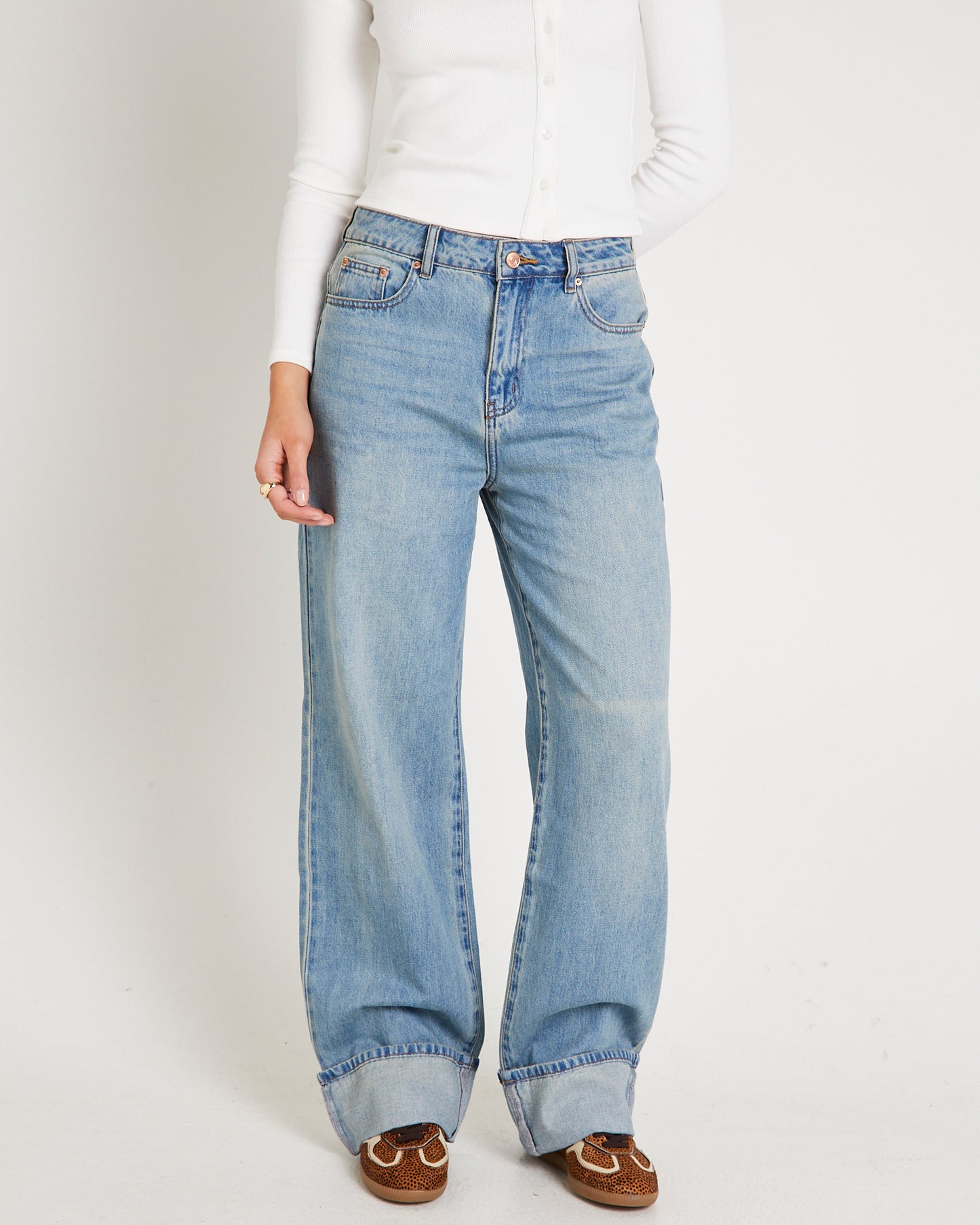 Demi Fold Hem Denim Jeans