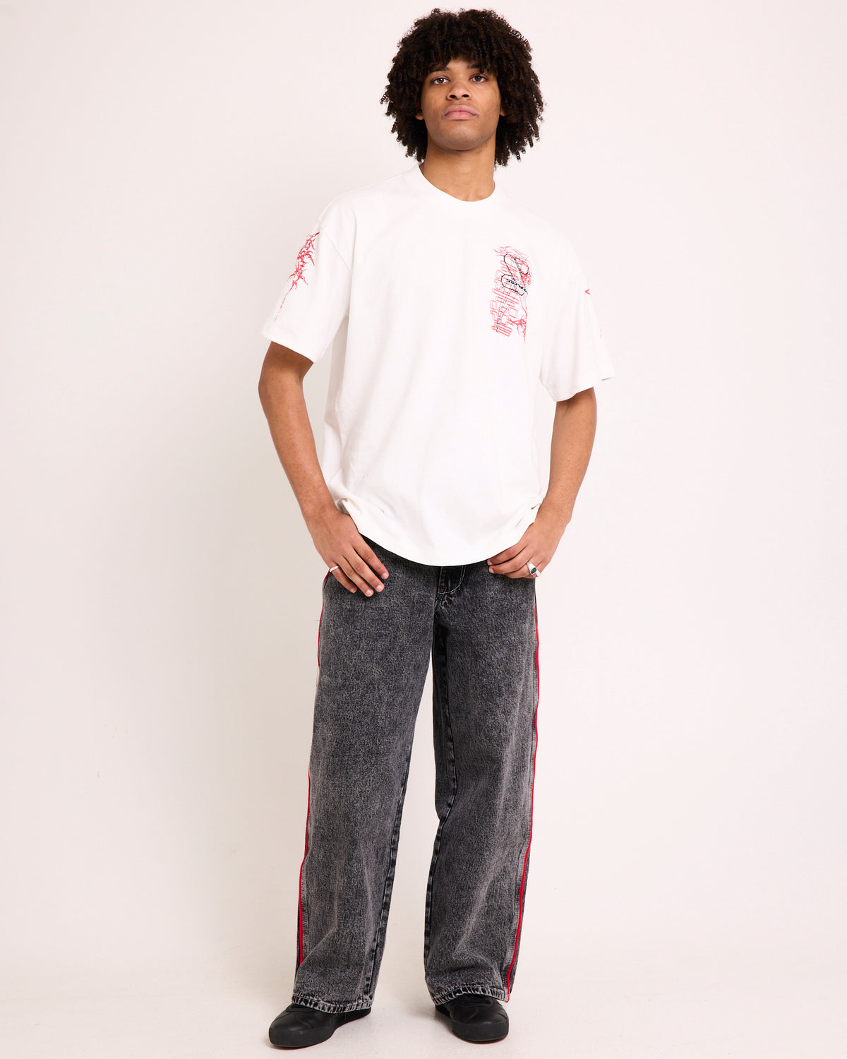 Core Lord Baggy Denim Jeans AGED BLACK