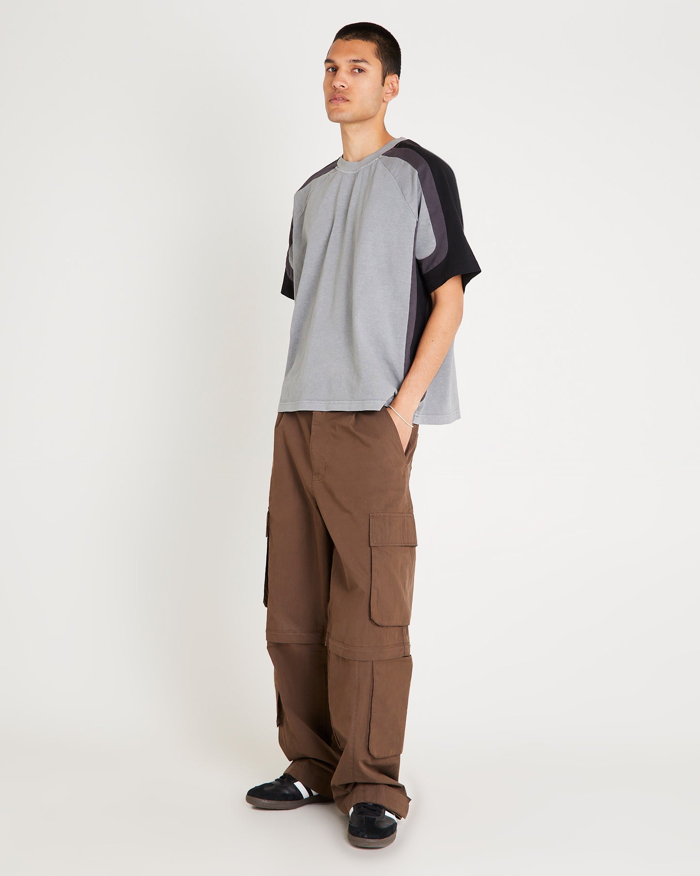 Novel Raglan Spliced T-Shirt