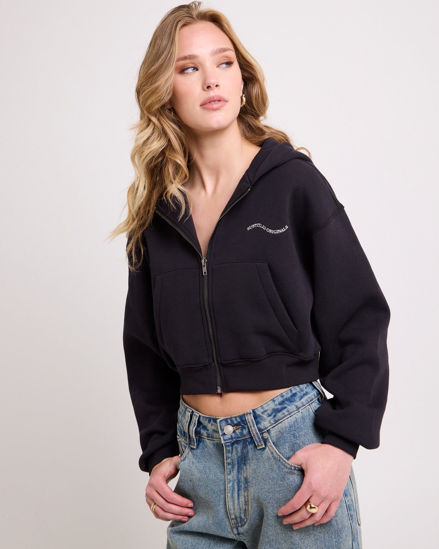 Hawaii Route 94 Cropped Zip Hoodie