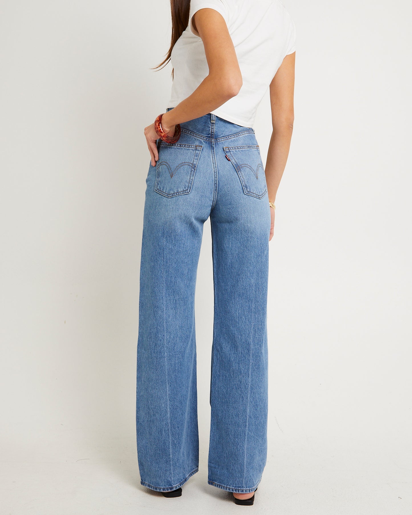 Ribcage Wide Leg Denim Jeans