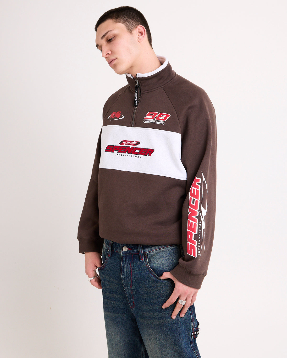 Lightspeed Racer 1/4 Zip Jacket BROWN