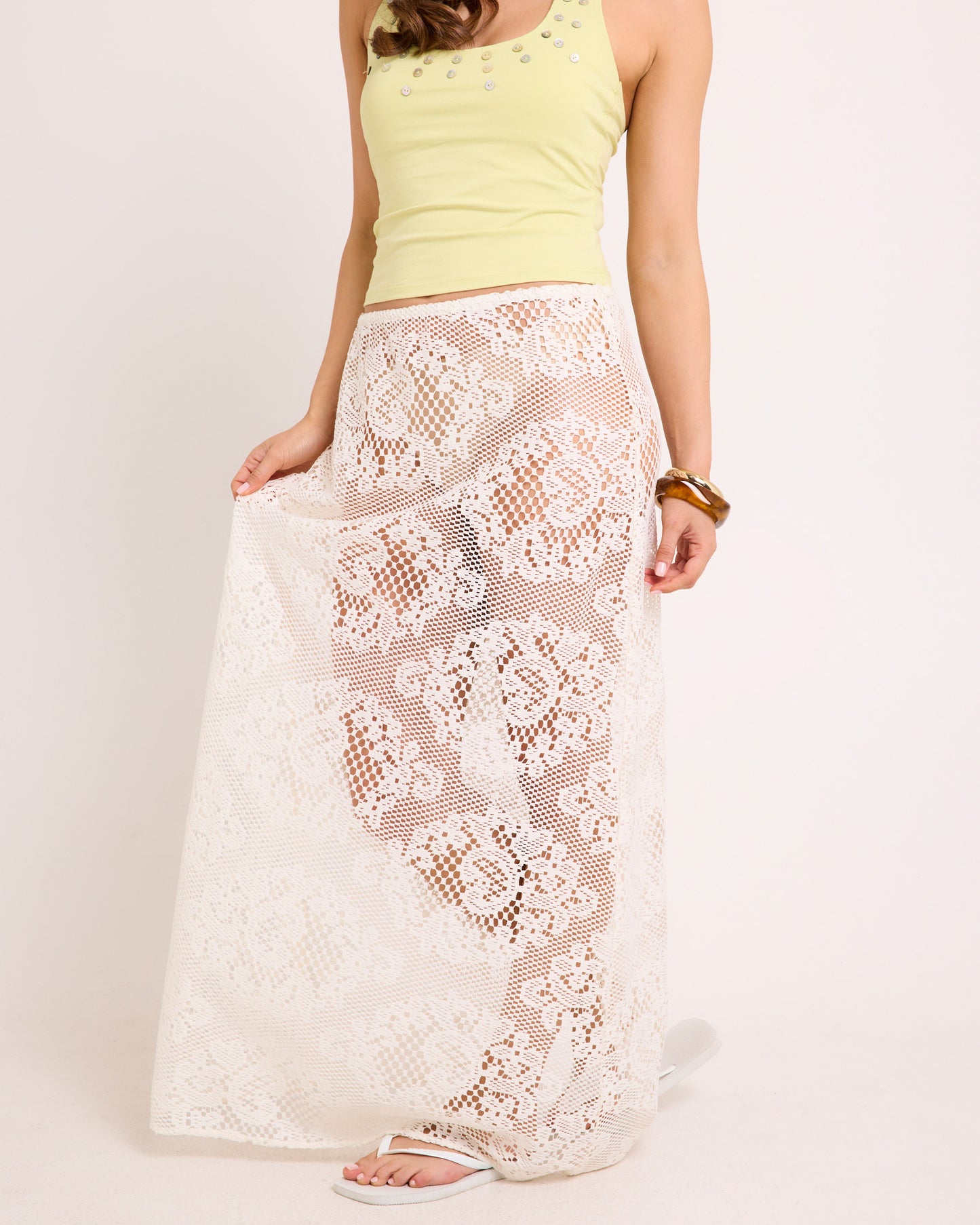 Riza Lace Maxi Skirt
