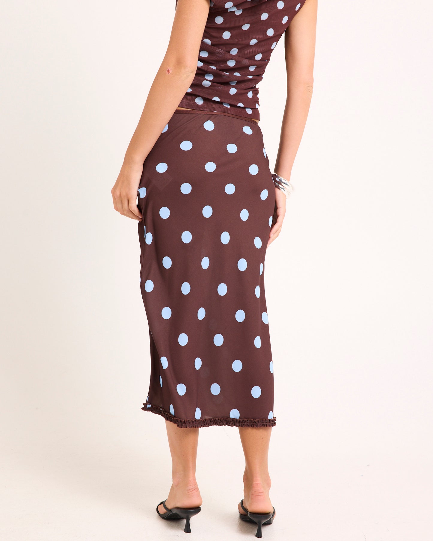Bijou Polka Midi Skirt