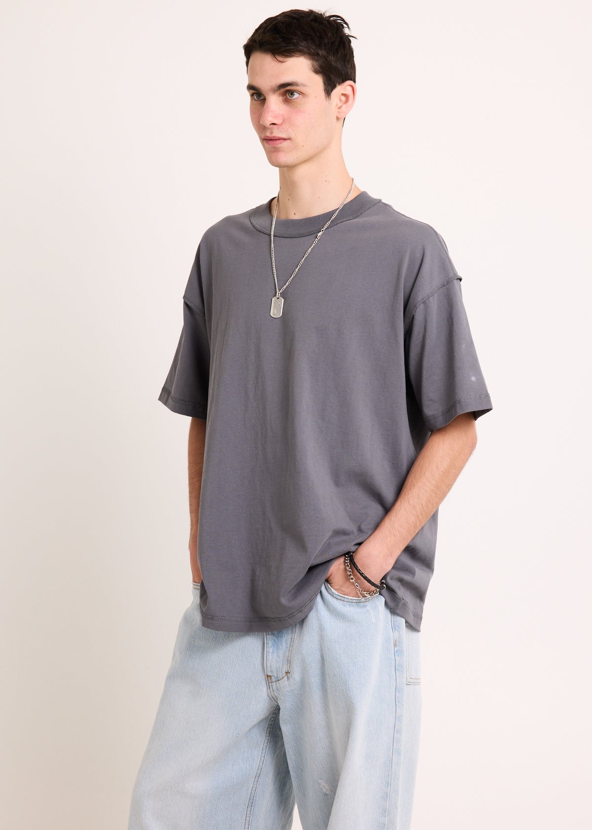 Inside Out OG Skate T-Shirt GREY MARL