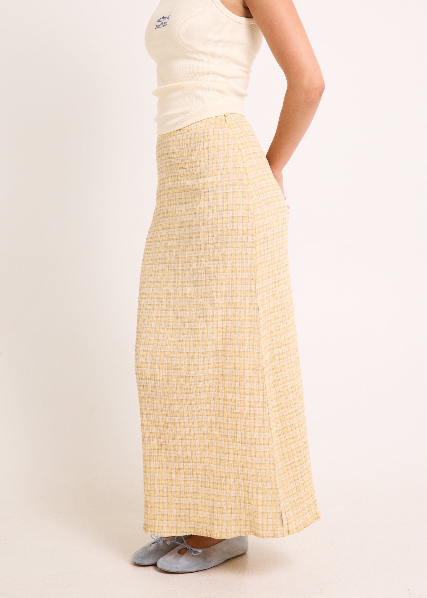 Sunday Seersucker Maxi Skirt