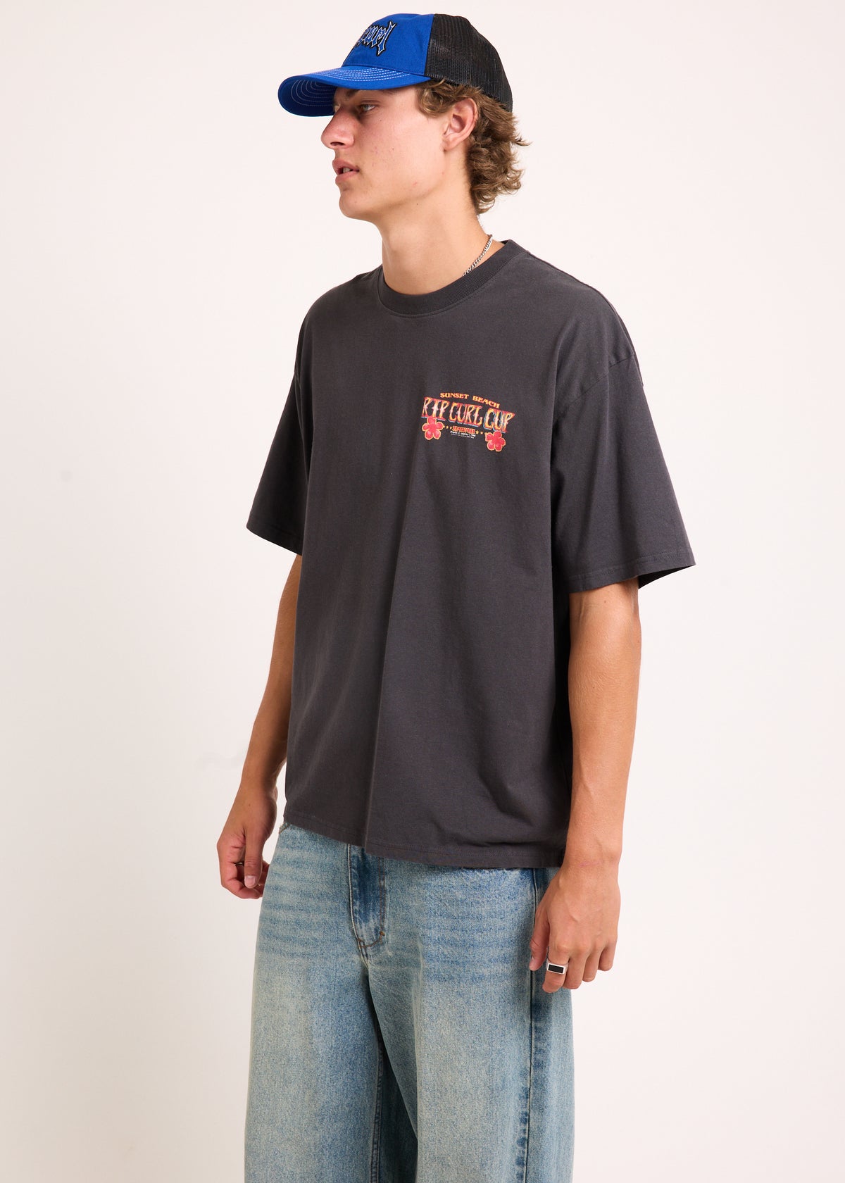Cup Sunset Beach Hawaii T-Shirt WASHED BLACK