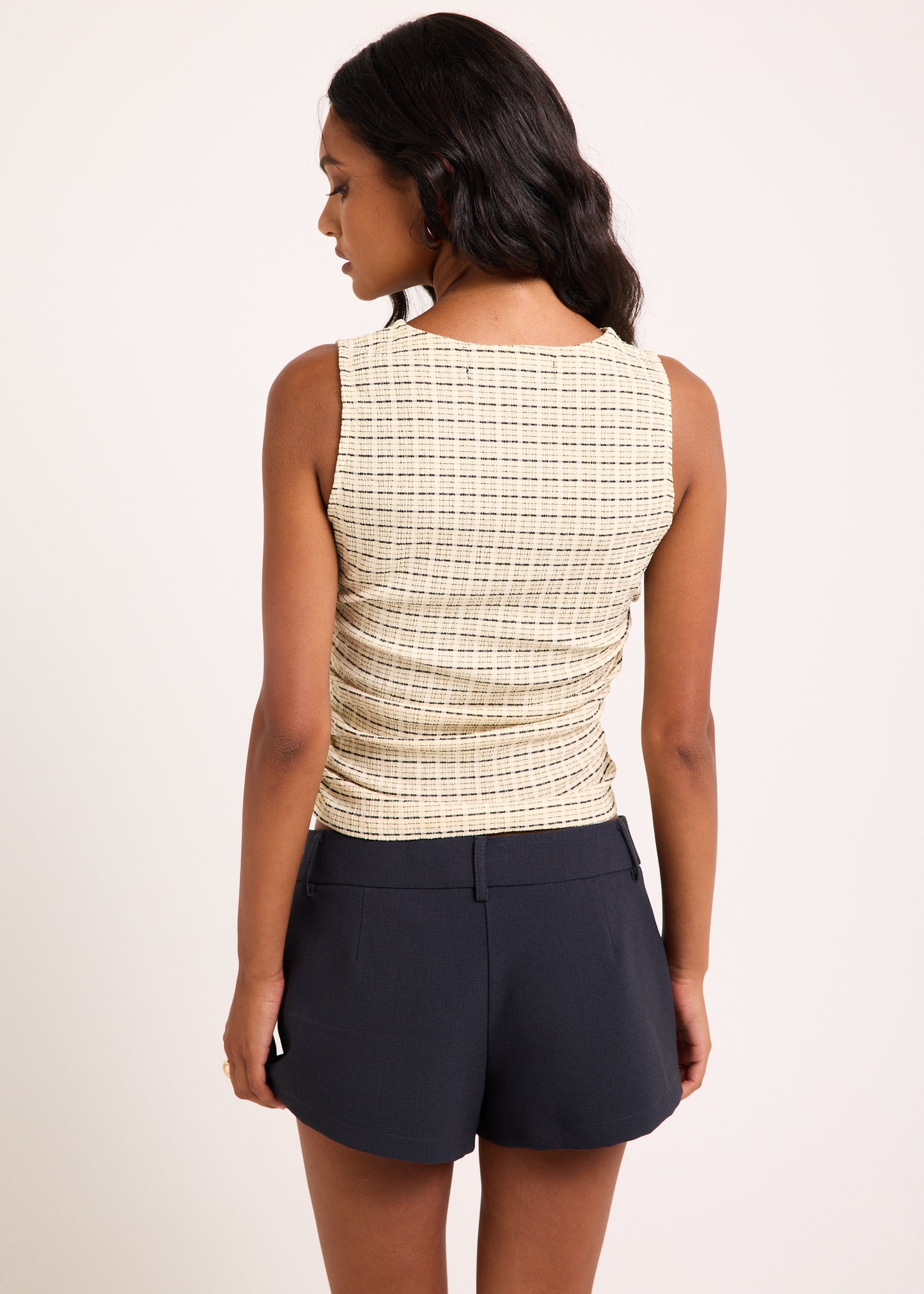 Winnie Warped Check Top