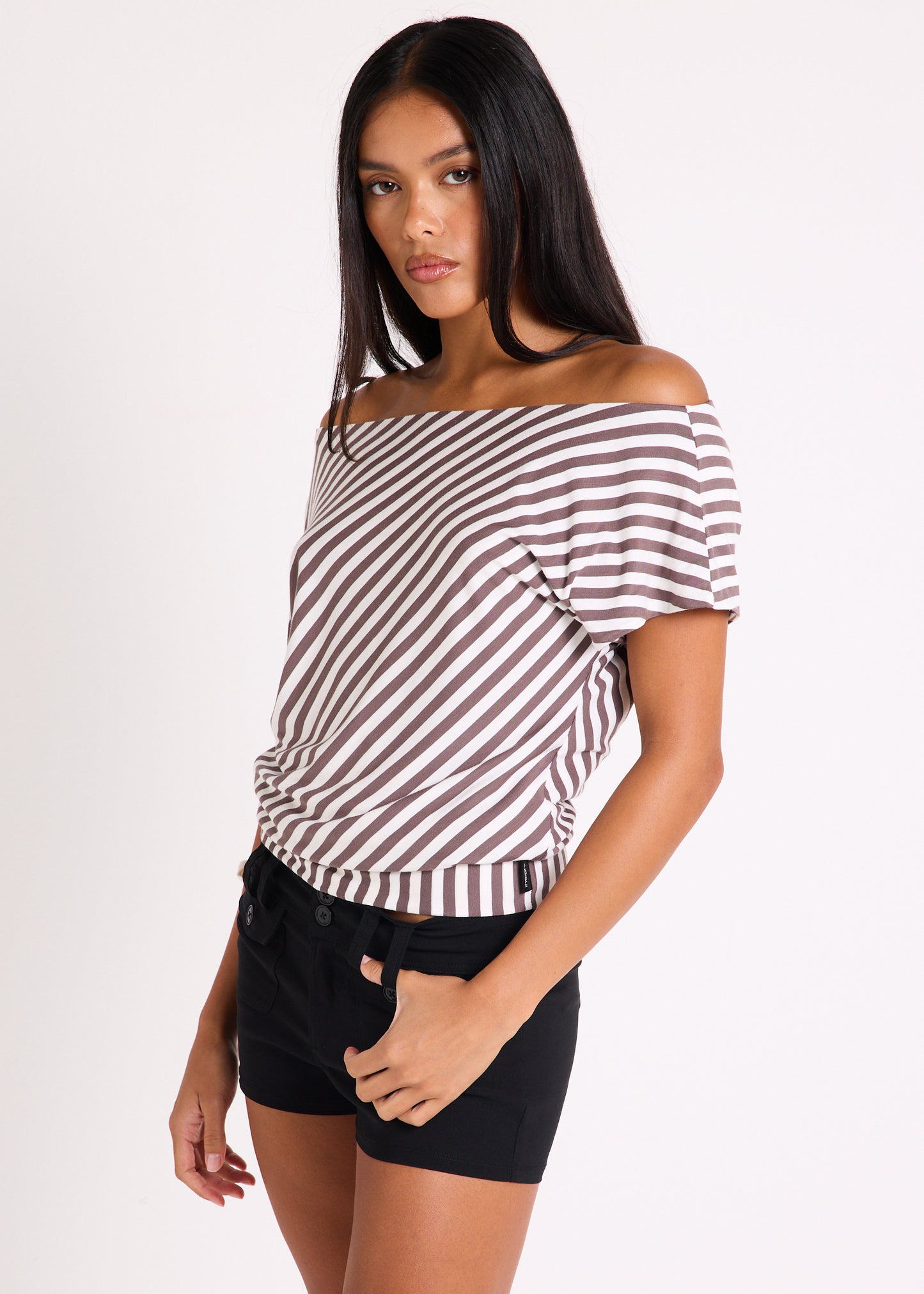 Candice Striped Slouch Top