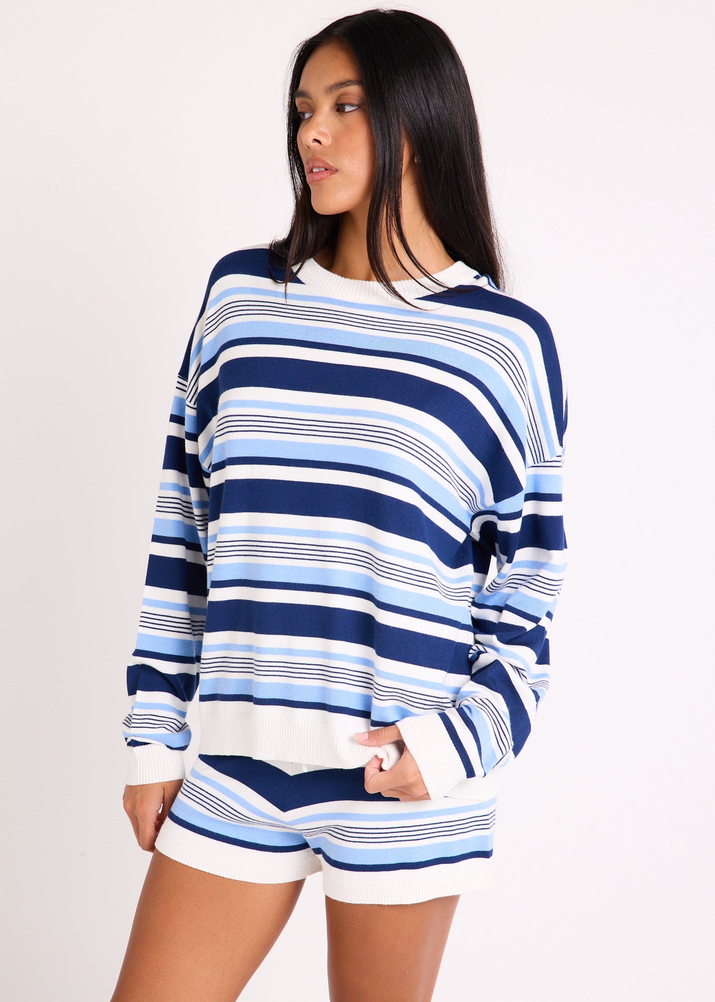 Chiara Stripes Oversized Knit Top