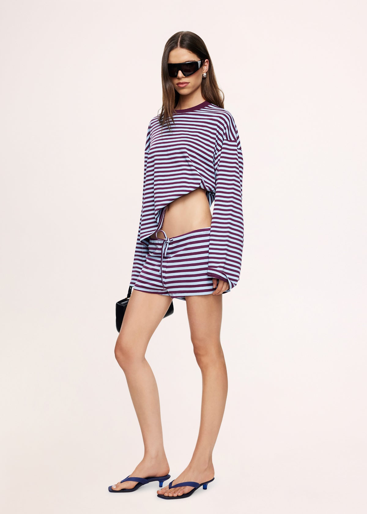 Bloom Long Sleeve Stripe Top EGGPLANT SEA STRIPE