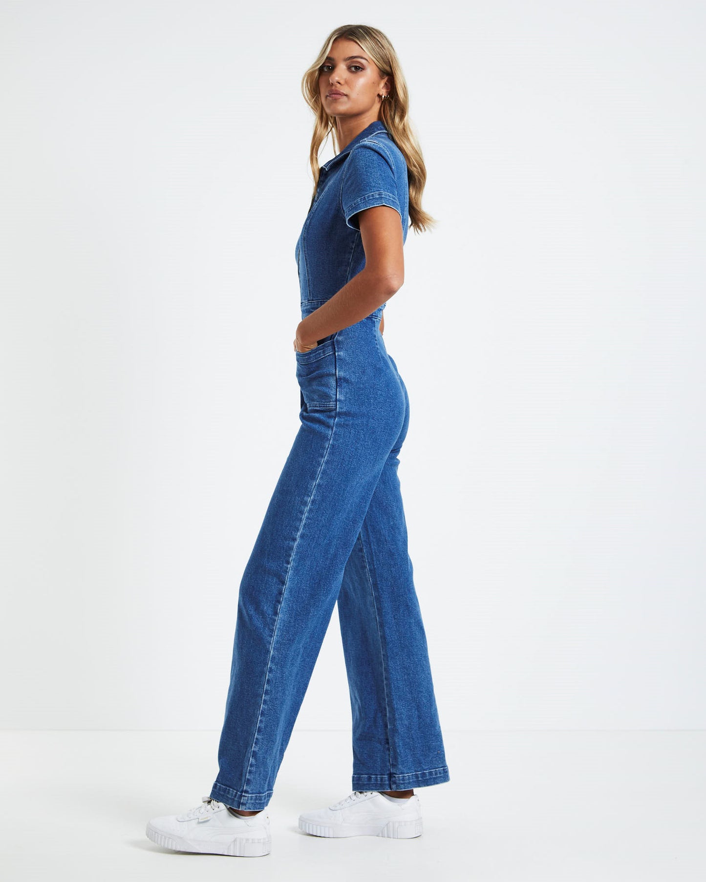 Nikki Denim Maxi Boilersuit