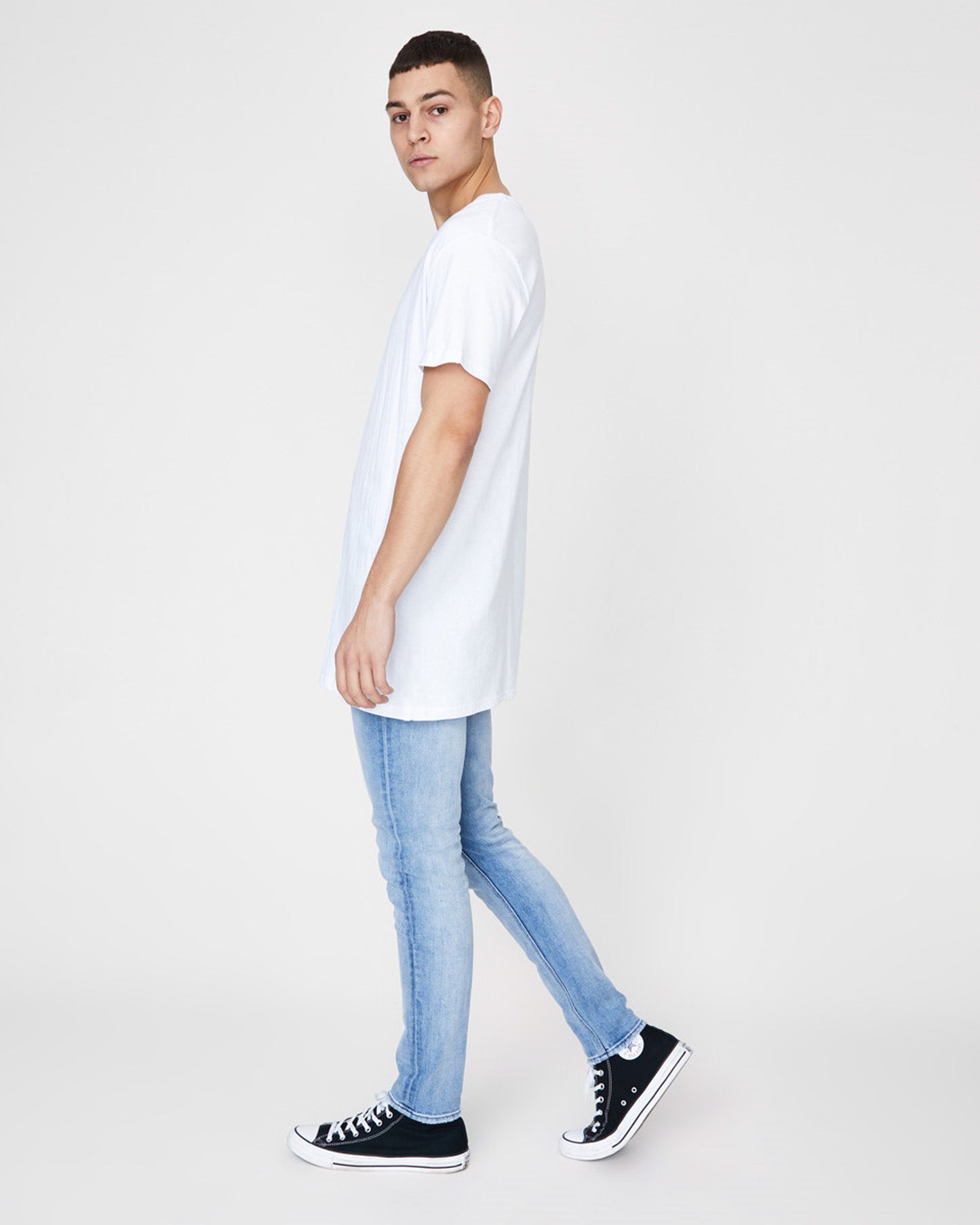 Longline Tall T-shirt White
