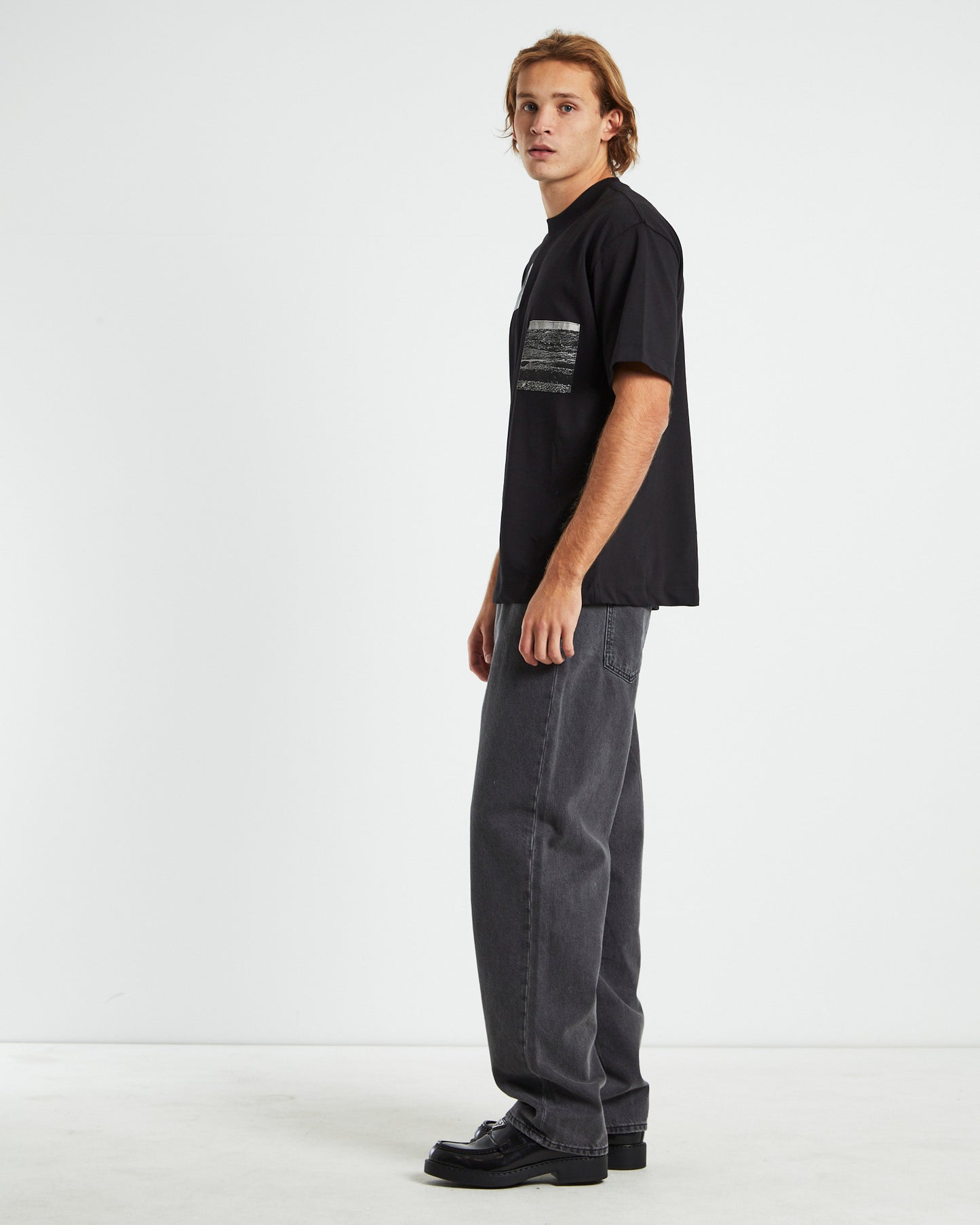 Multi Landscape Graphic Short Sleeve T-Shirt Black