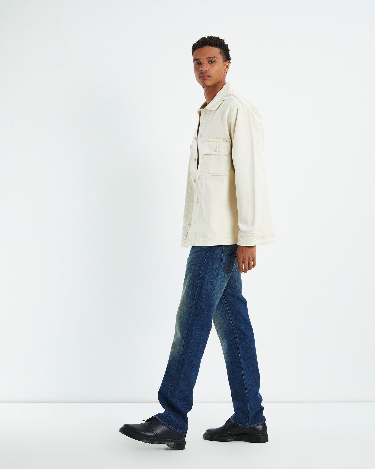 Windsor Twill Long Sleeve Overshirt Natural