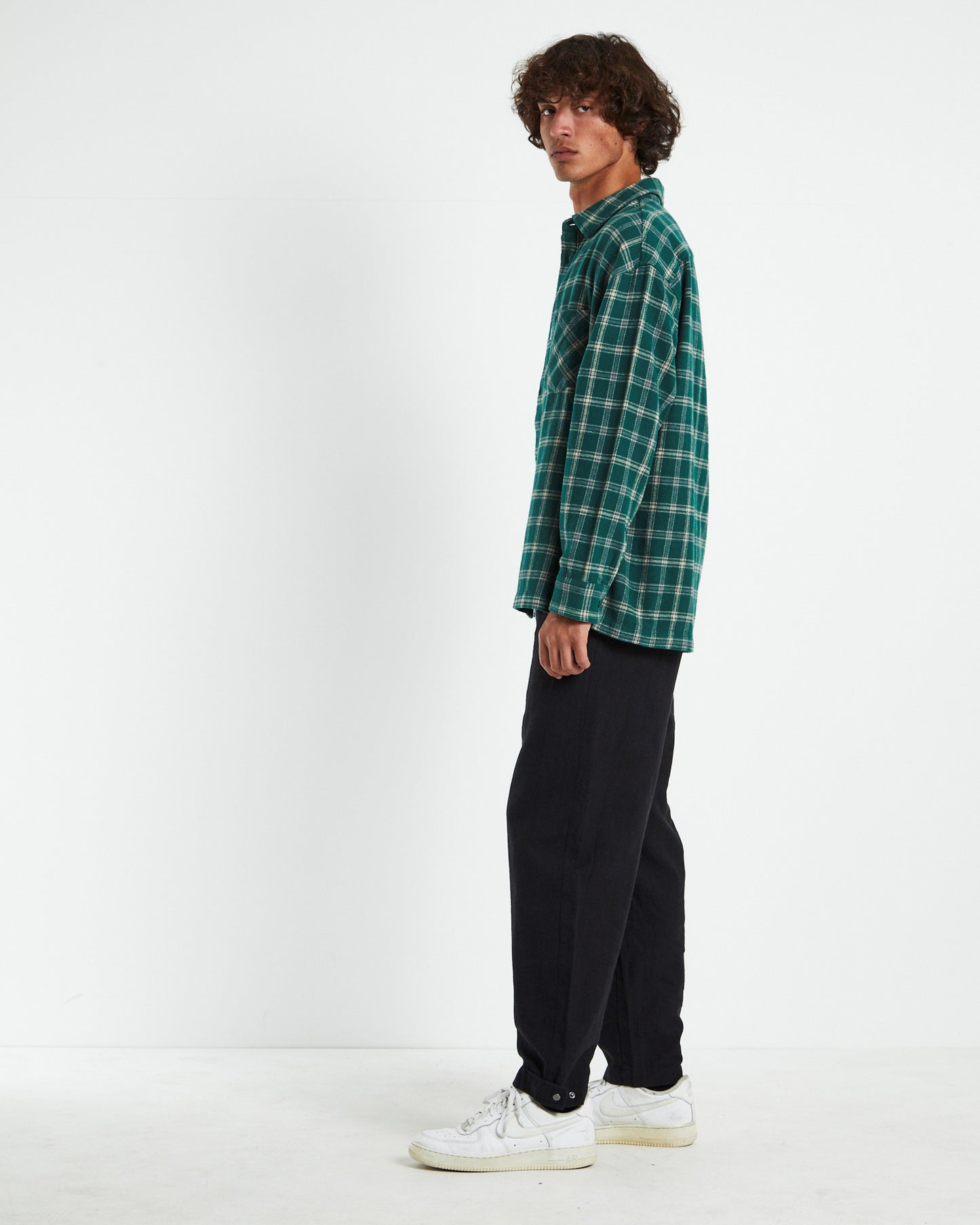 Portland Flanno Forest Green