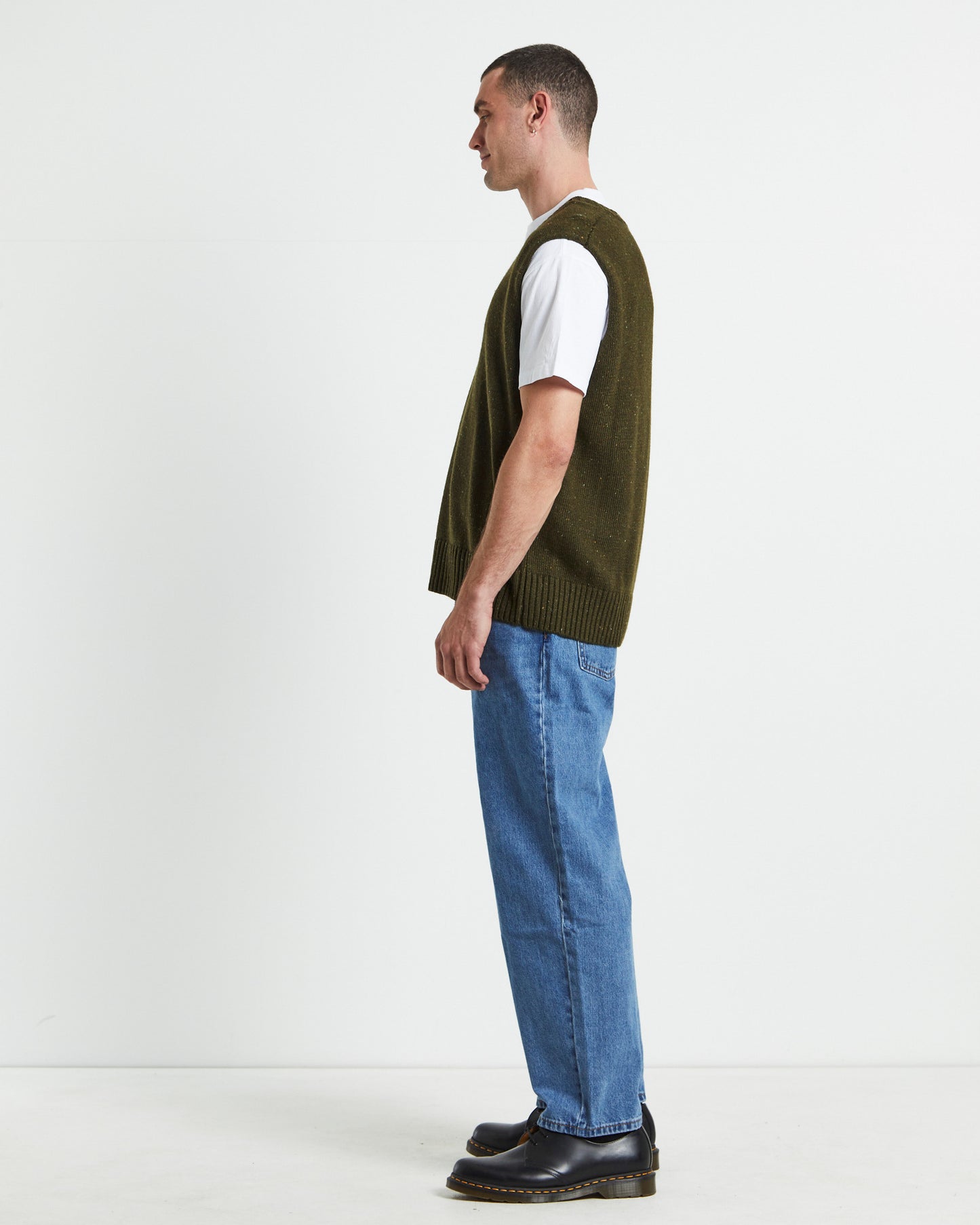 Sunday Knitted Box Vest Olive