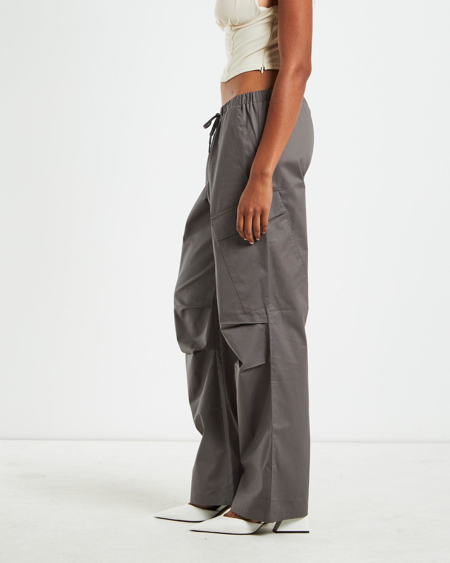 Parker Straight Leg Cargo Pants Grey